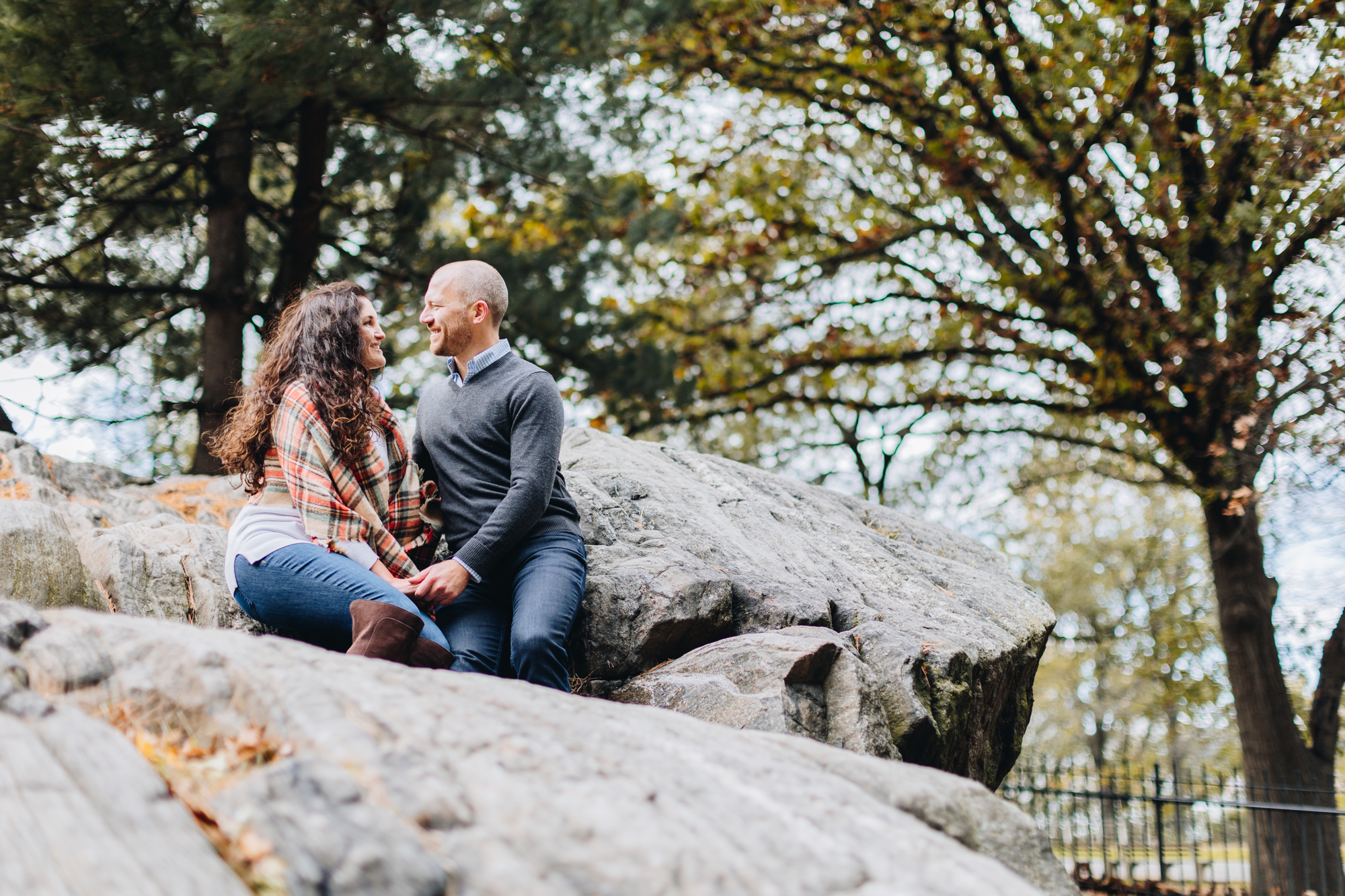 Special Fall Riverside Park Engagement Photography