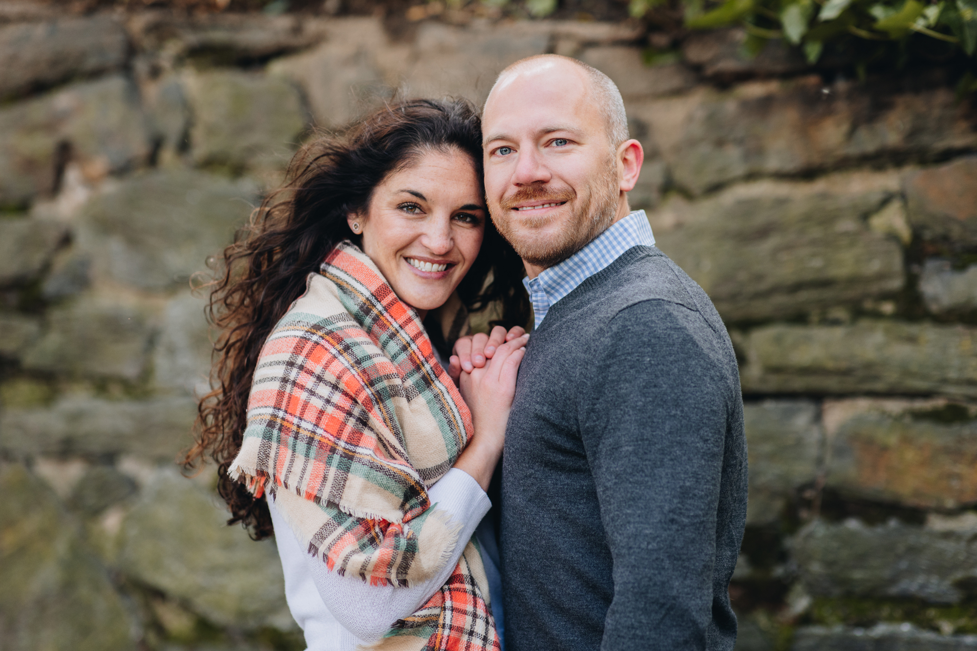 Photojournalistic Fall Riverside Park Engagement Photography