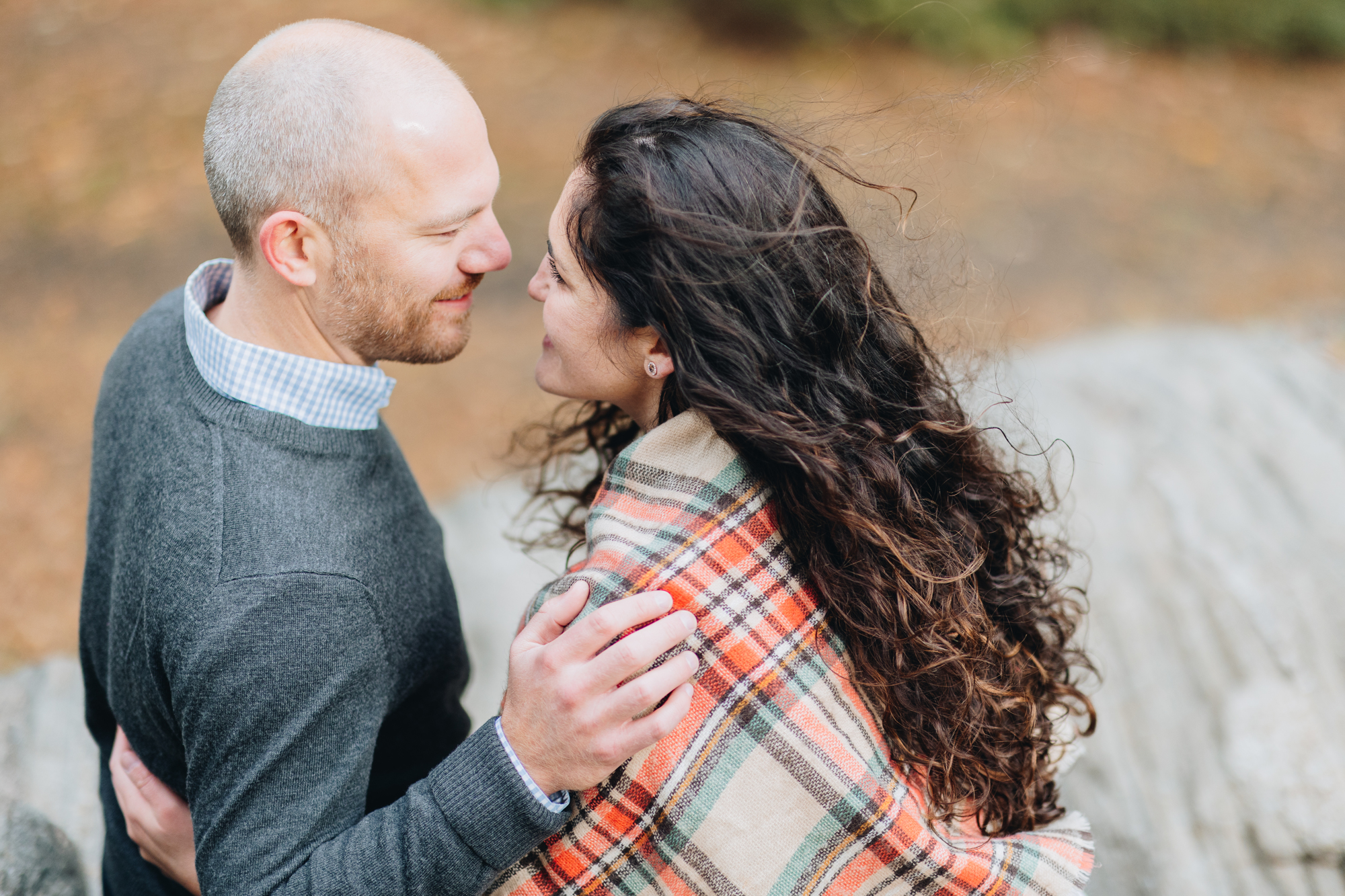 Charming Fall Riverside Park Engagement Photography
