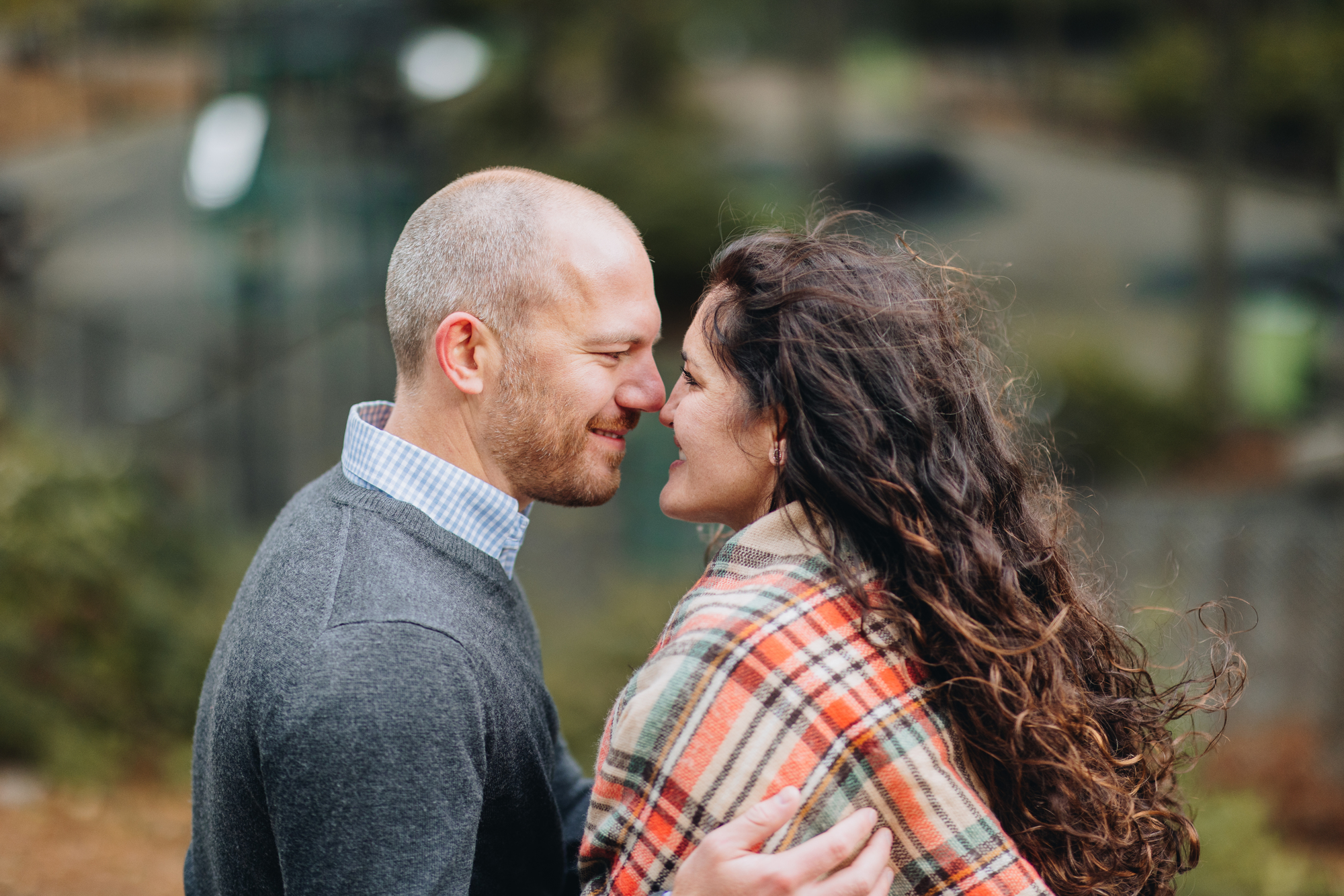 Lovely Fall Riverside Park Engagement Photography