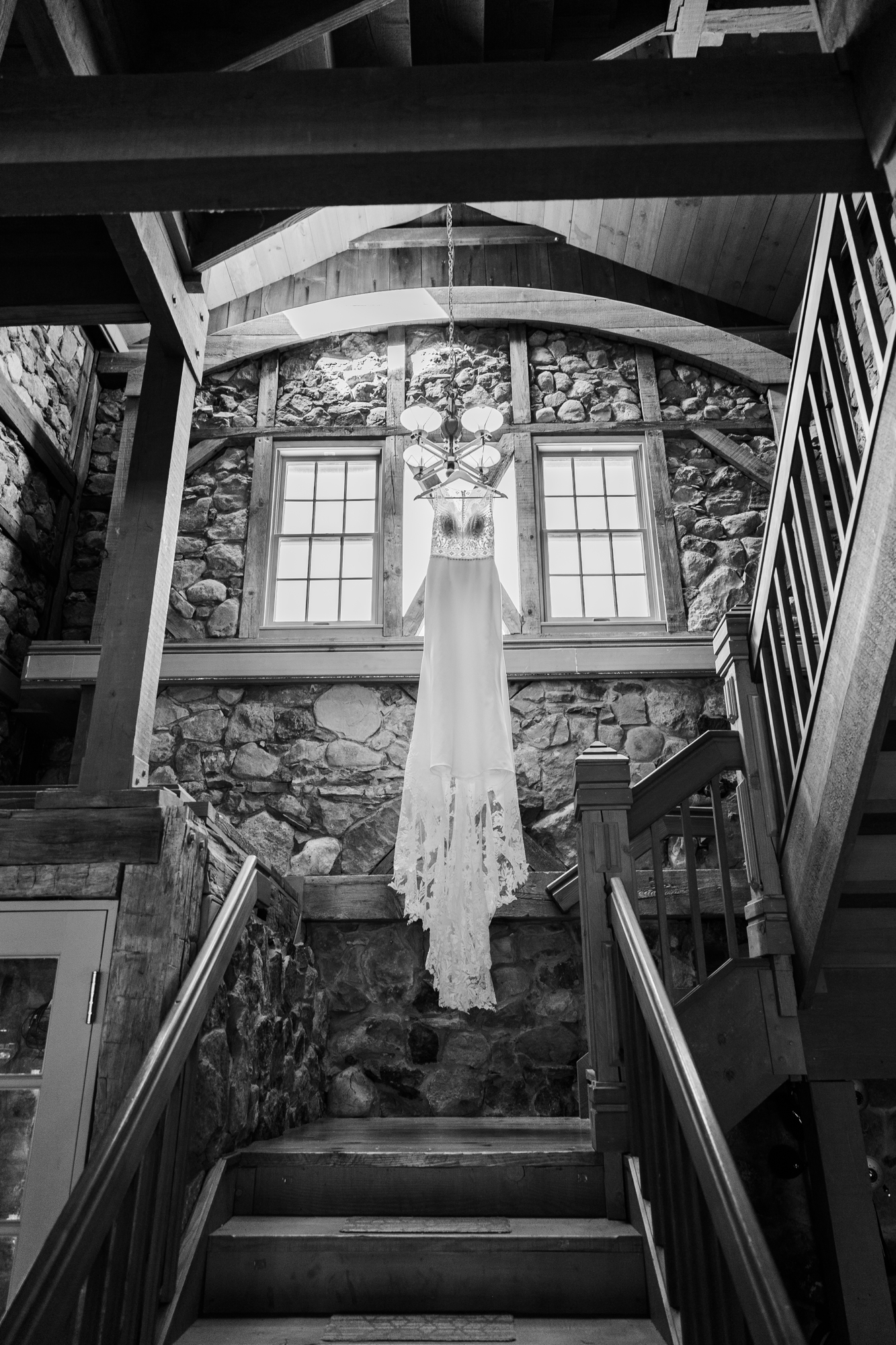 Black and White Upstate Wedding Photos at Cristman Barn in Ilion, New York