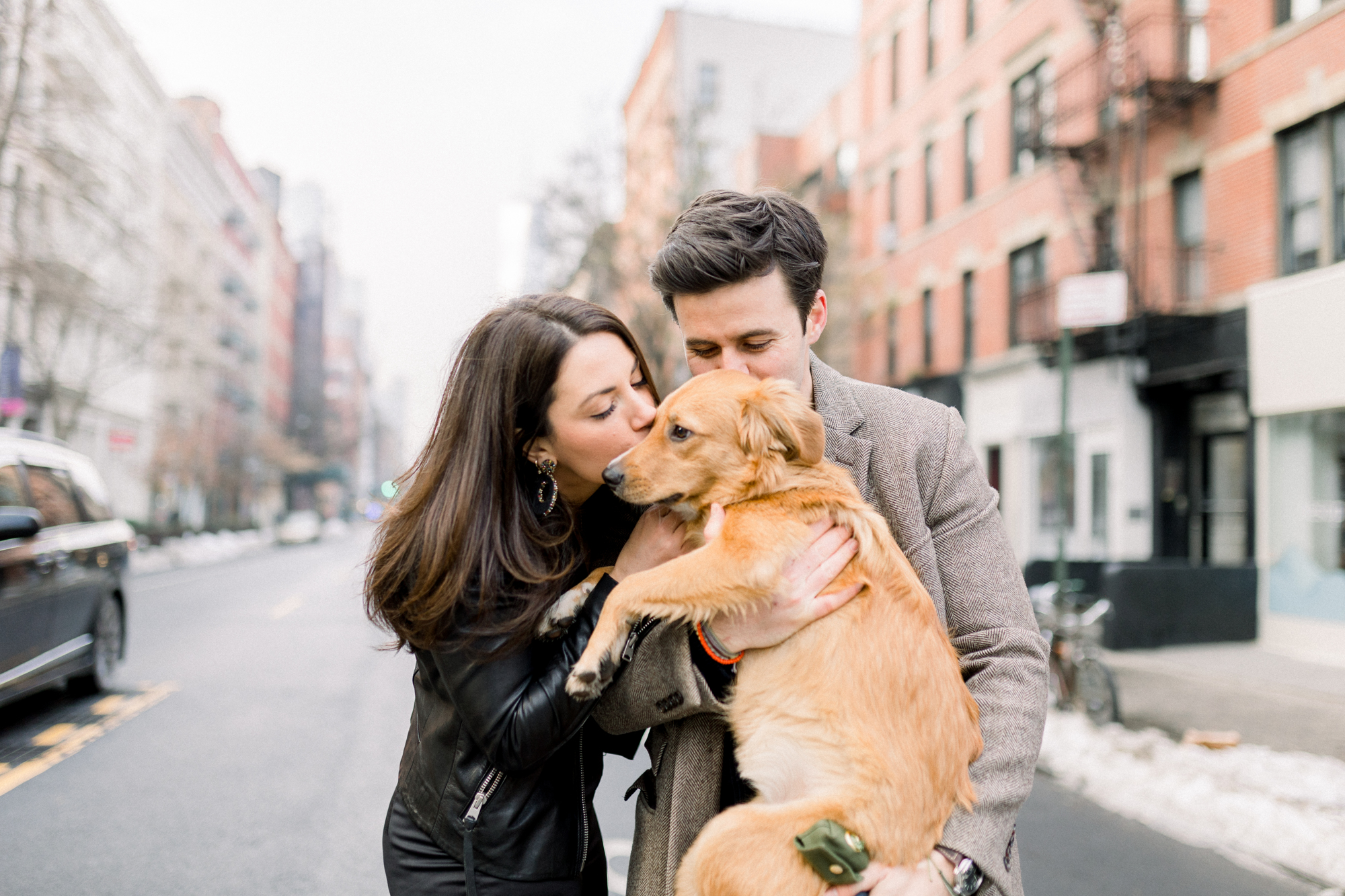 Jaw-dropping Engagement Photos in Rainy Soho New York