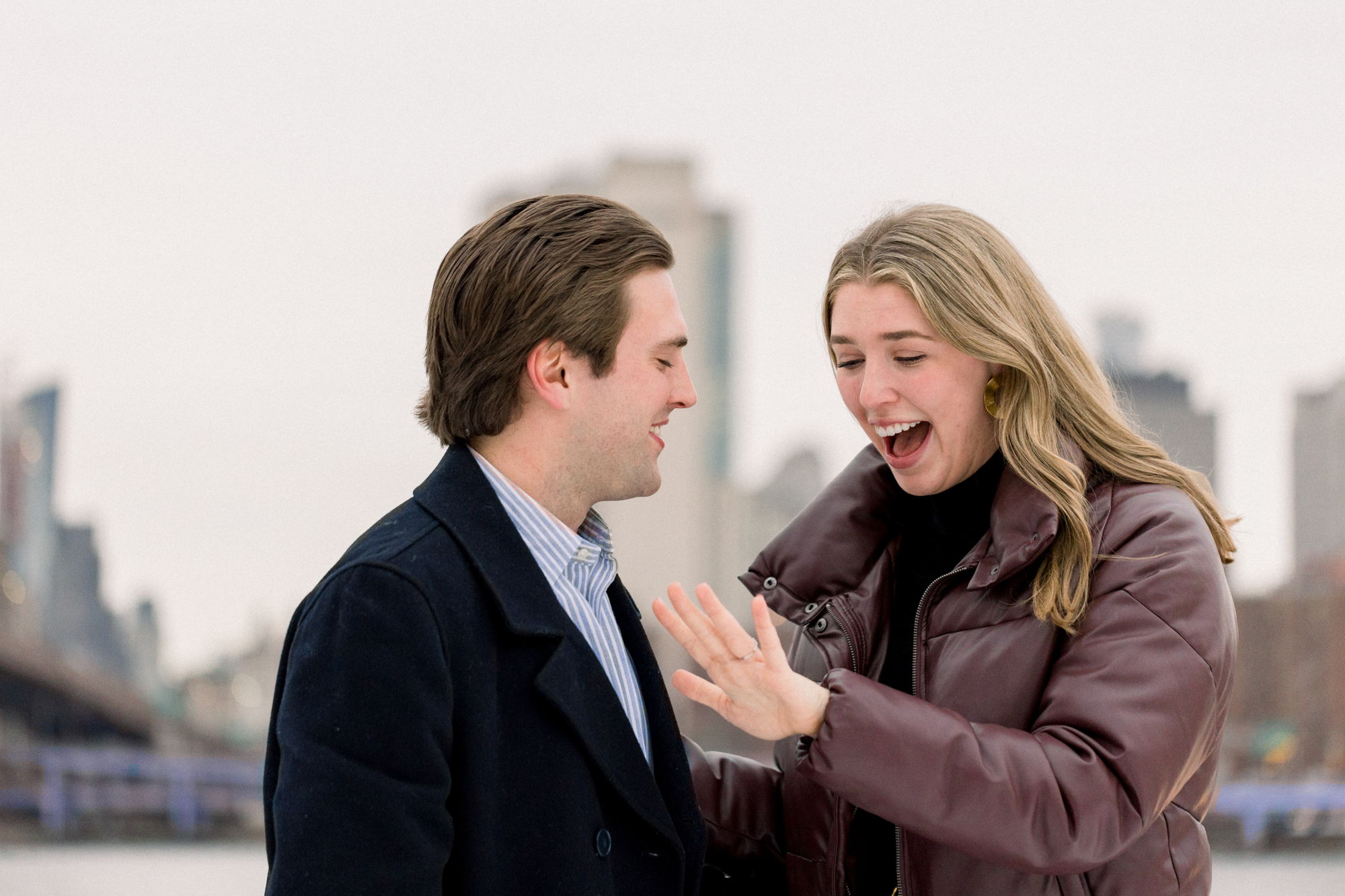 Magical Surprise Proposal Photos in DUMBO Featuring Brooklyn Bridge Park