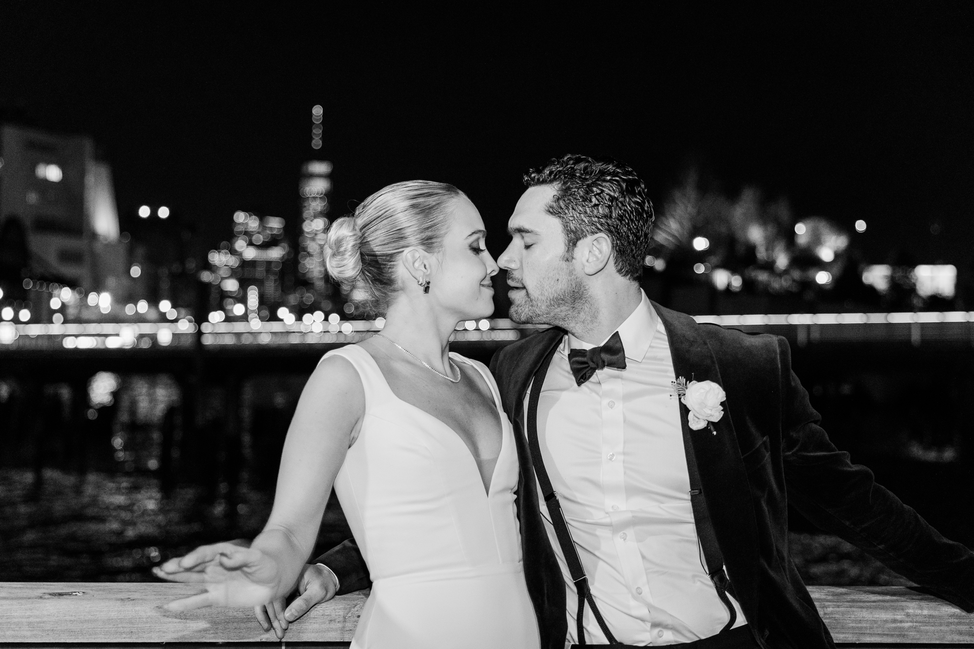 Black and White New York Wedding Photography at City Winery