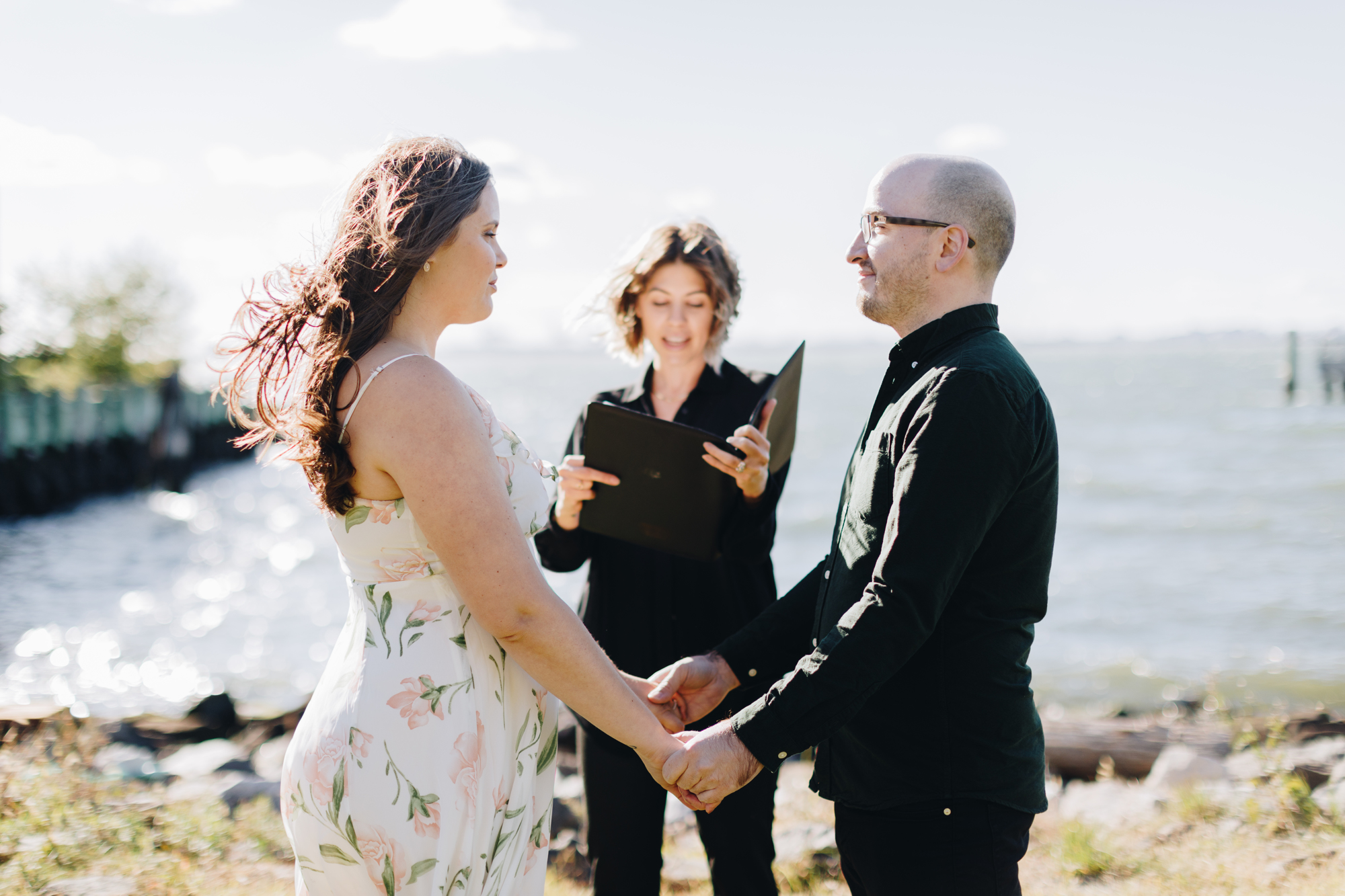 Pretty Low-Key Ceremony at Waterfront Redhook Elopement