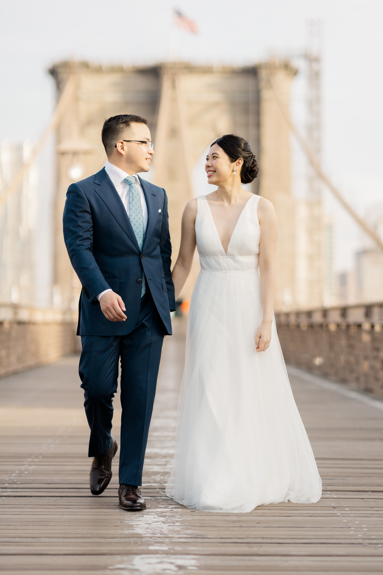 Candid Photos of New York Elopement in DUMBO and Central Park
