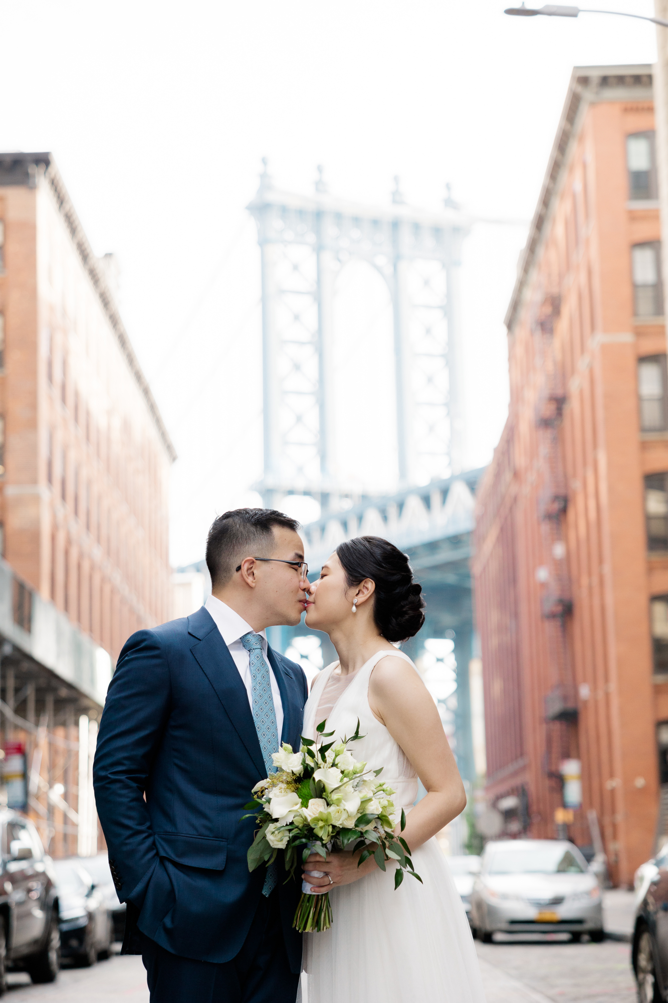Glowing Photos of New York Elopement in DUMBO and Central Park