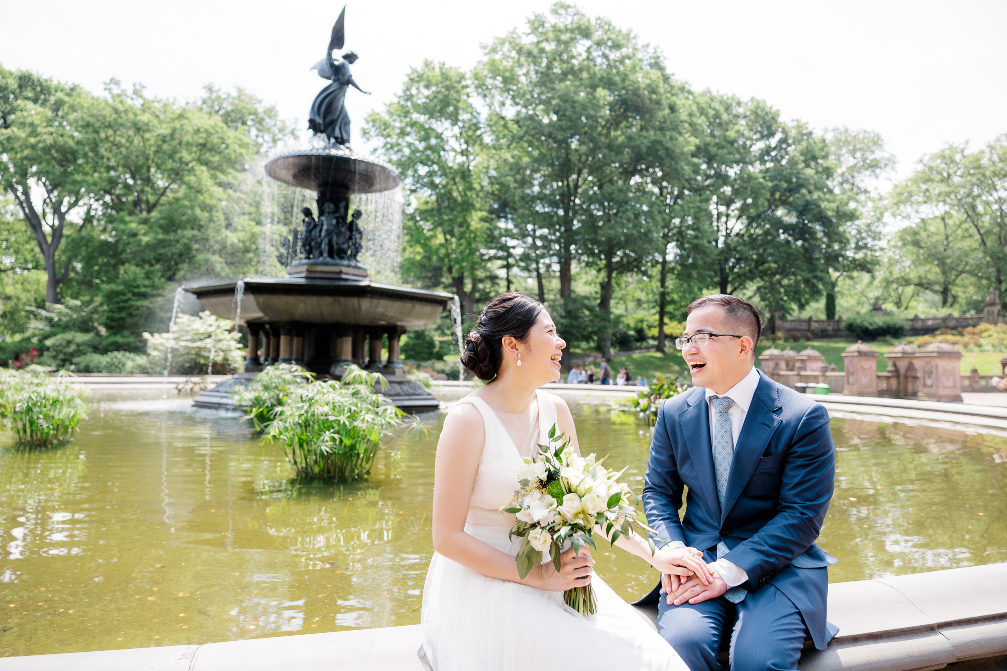 Magical Elopement Photos in DUMBO and Central Park New York