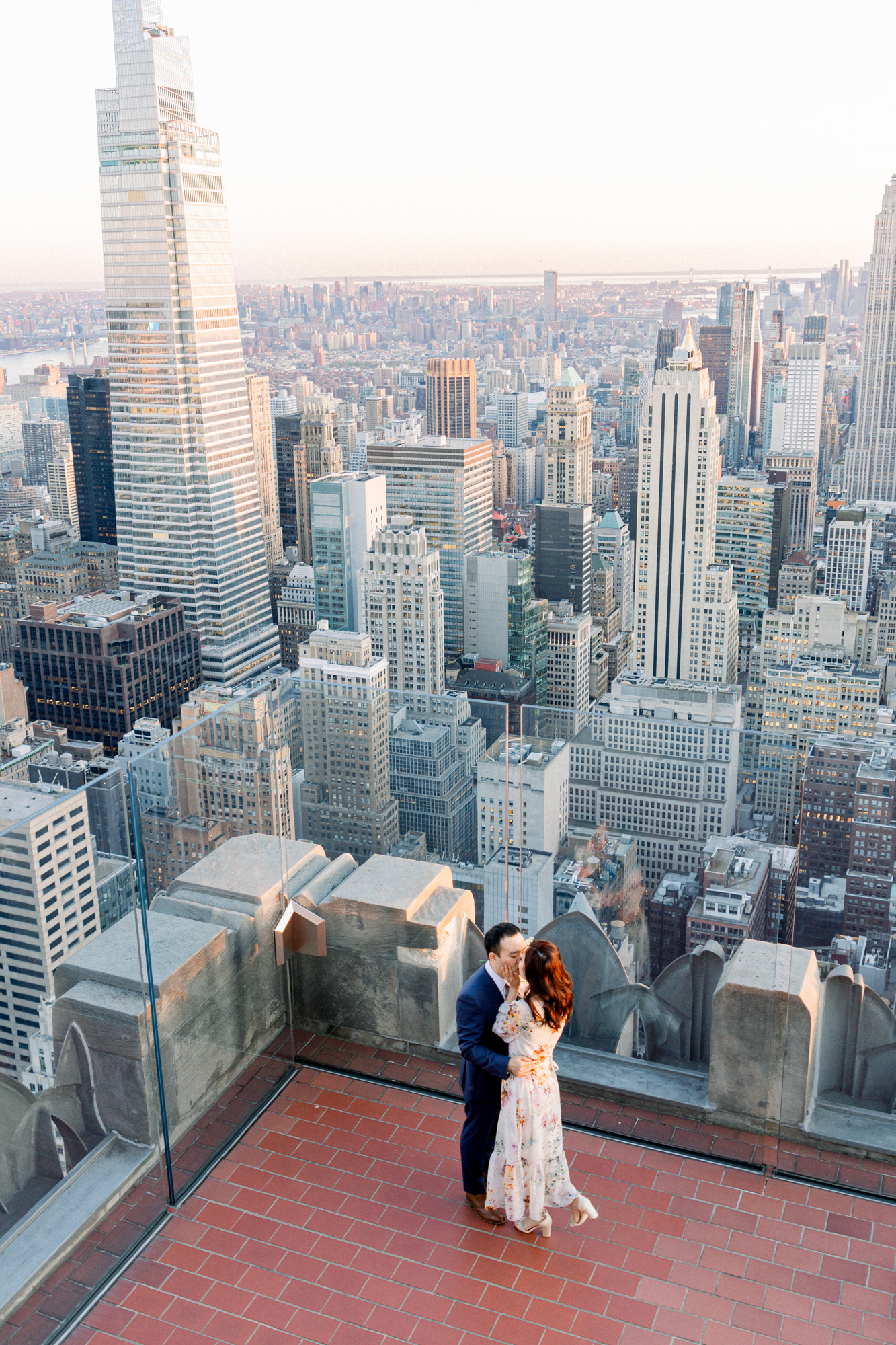 Breathtaking Top of the Rock Engagement Photography at Sunset in NYC