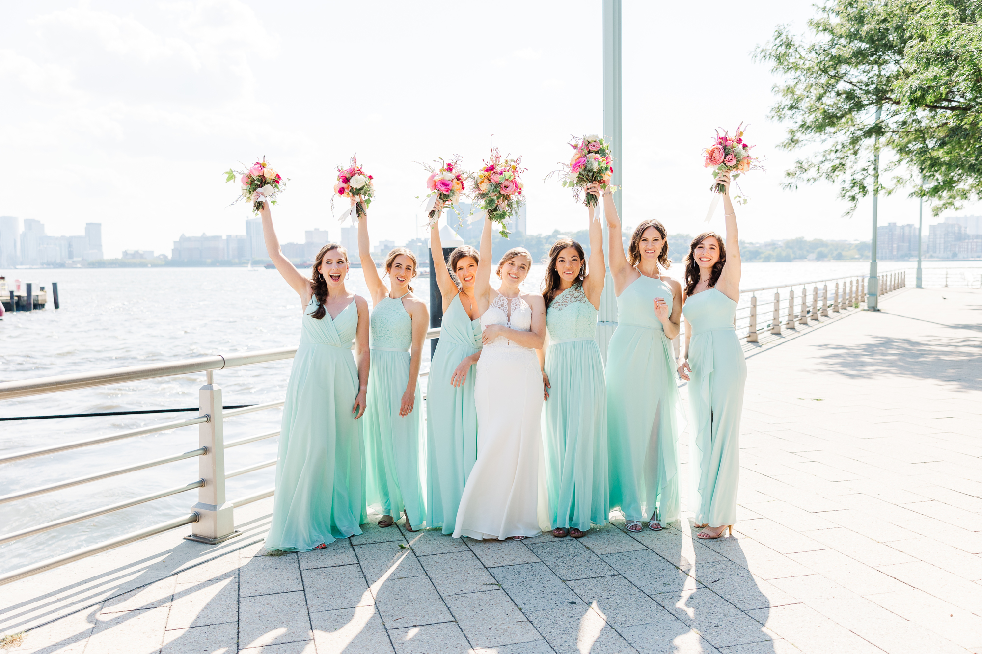 Fun Wedding Photography in New York City on a Boat