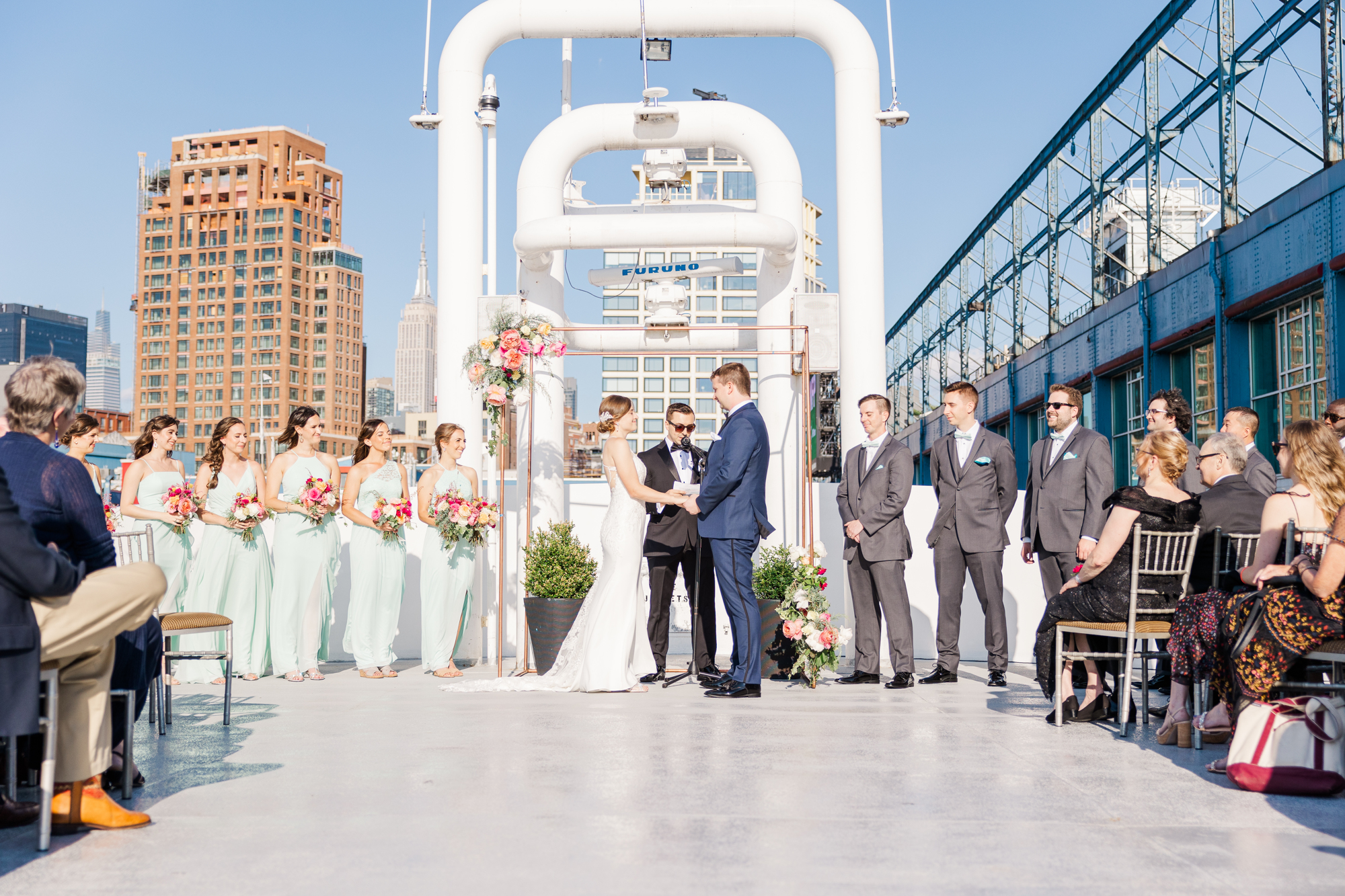Romantic Wedding Photography in New York City on a Boat
