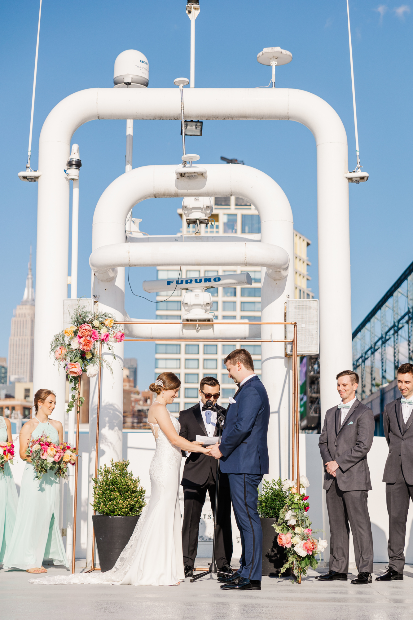 Timeless Wedding Photography in New York City on a Boat