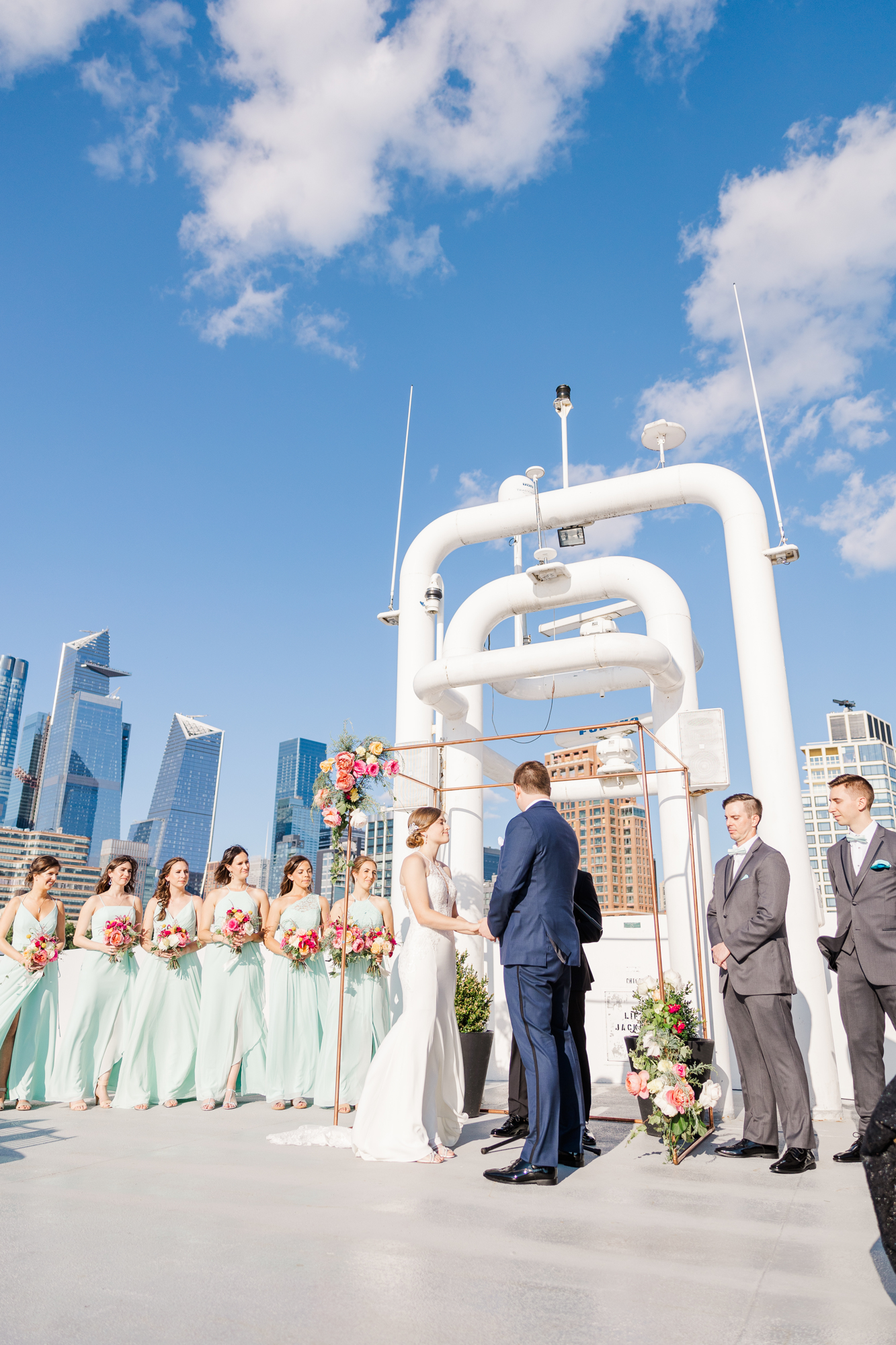 Stunning Wedding Photography in New York City on a Boat