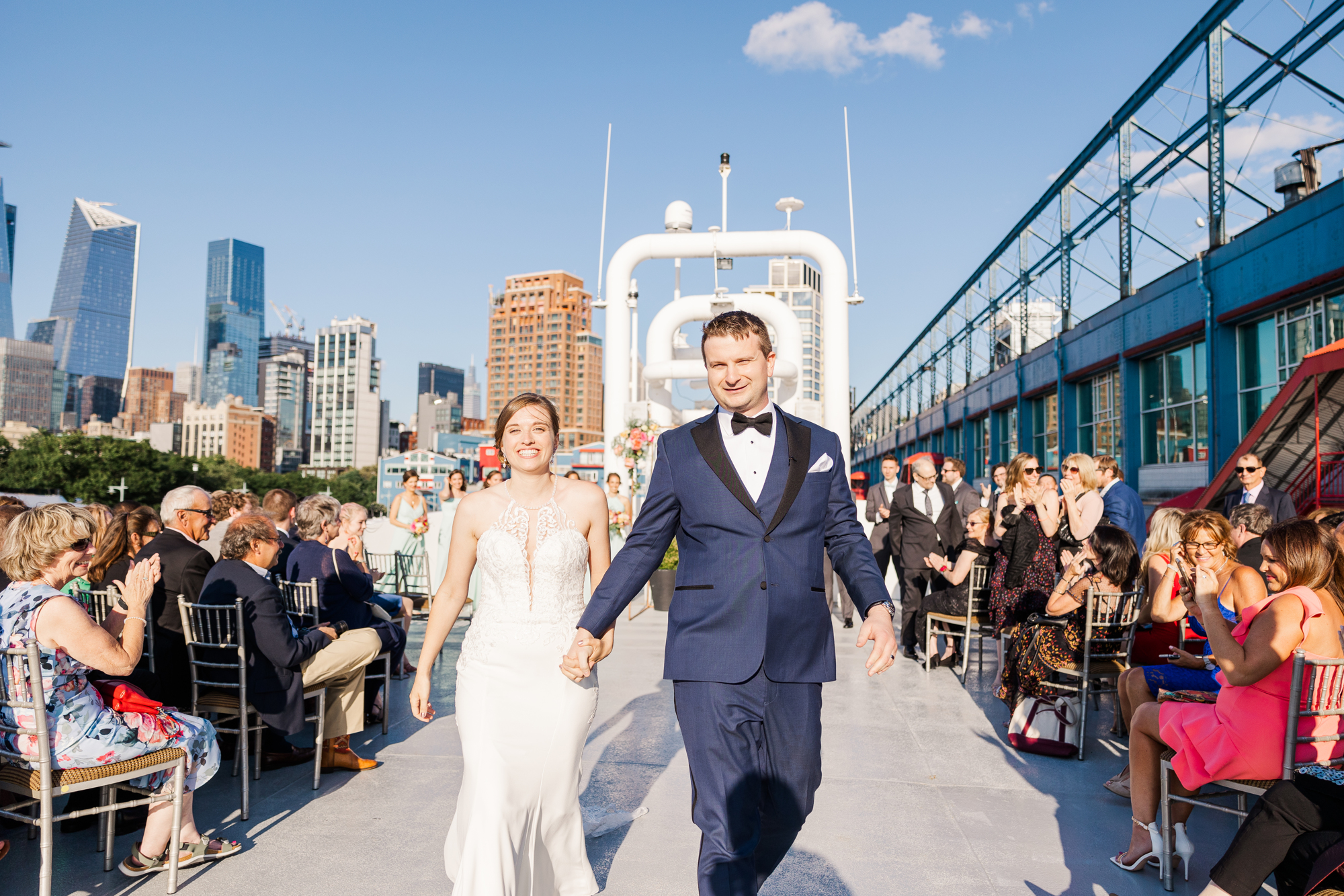 Documentary Wedding Photos on the Atlantica in NYC