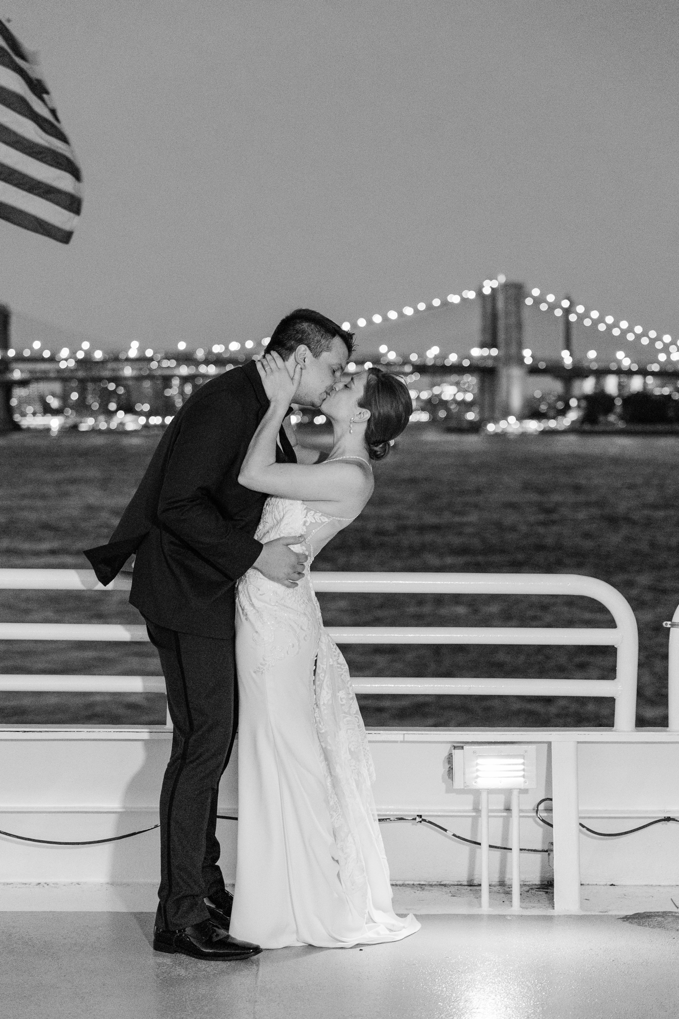 Romantic Wedding Photos on the Atlantica in NYC