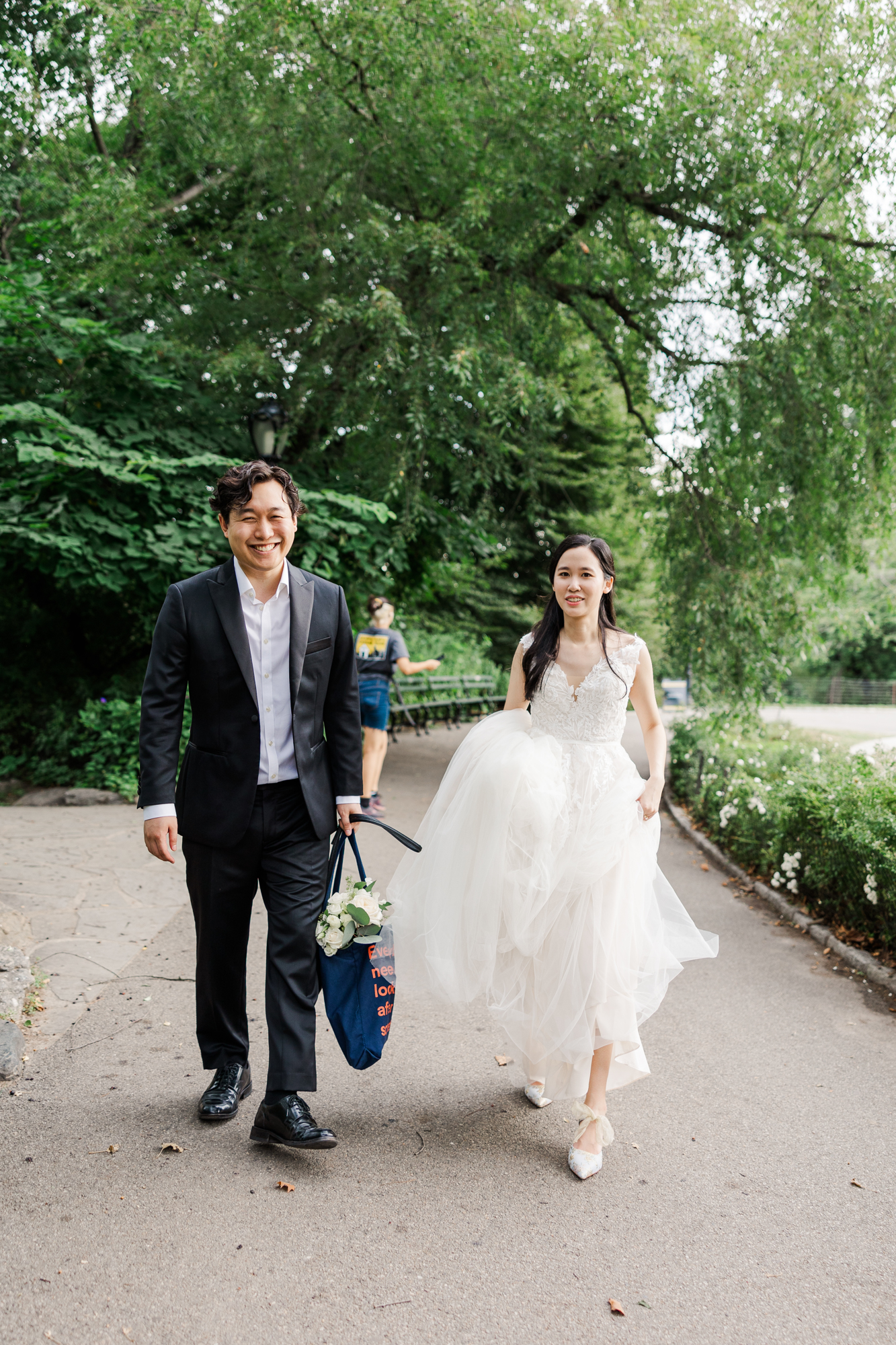 Memorable Summer Morning Elopement Photos in Central Park New York