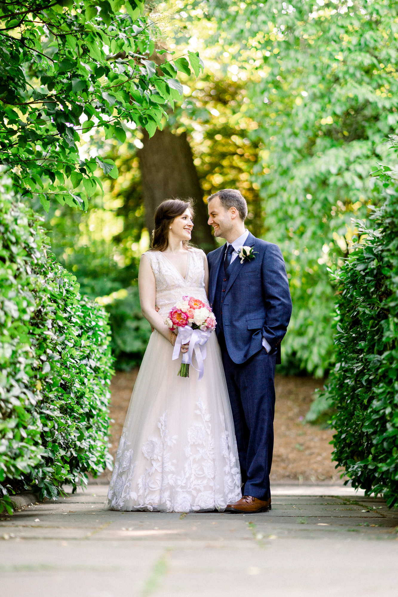 Glowing Summer Wedding Photos at the Conservatory Garden in Central Park New York