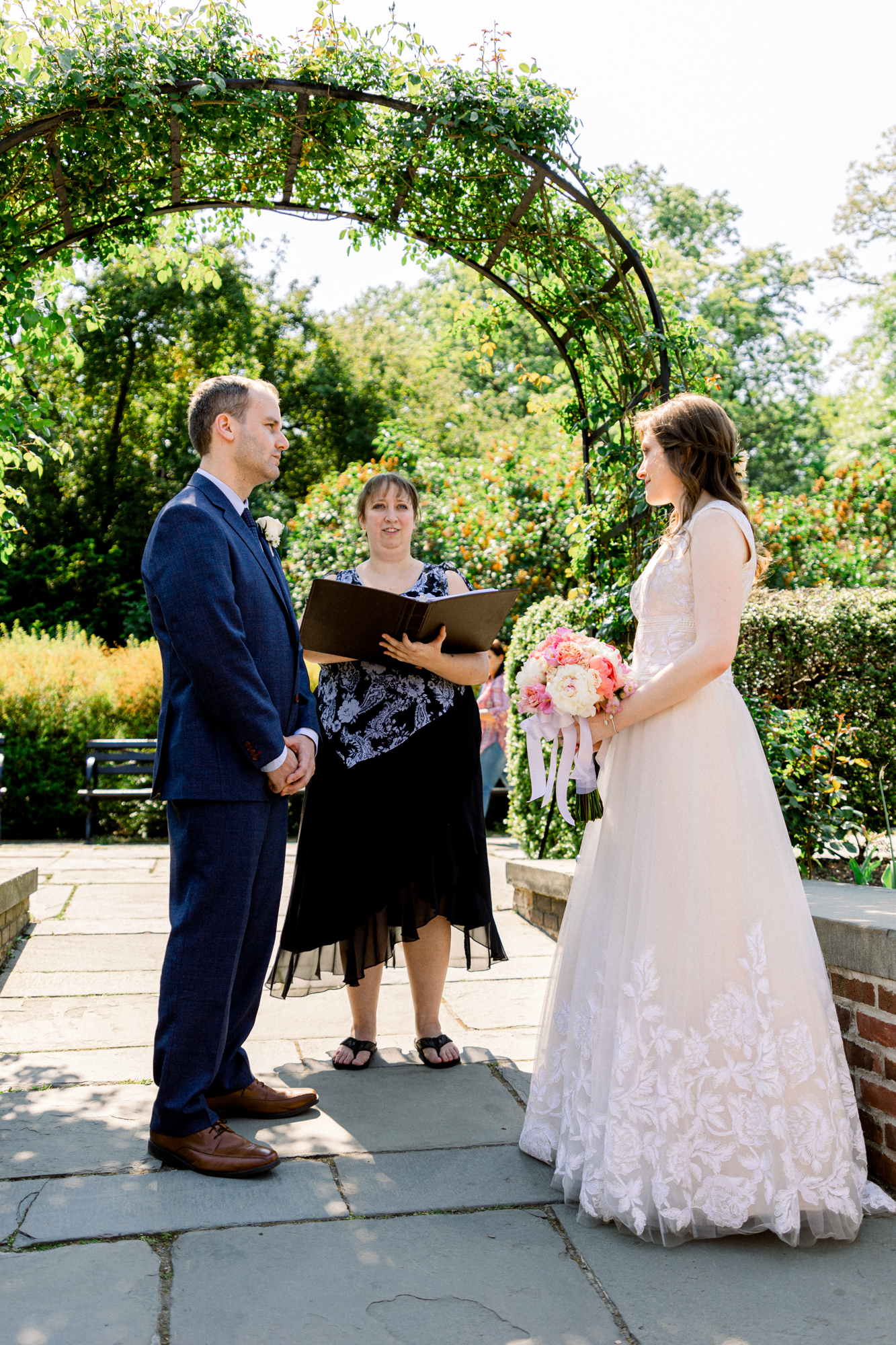 Classic Summer Wedding Photos at the Conservatory Garden in Central Park New York
