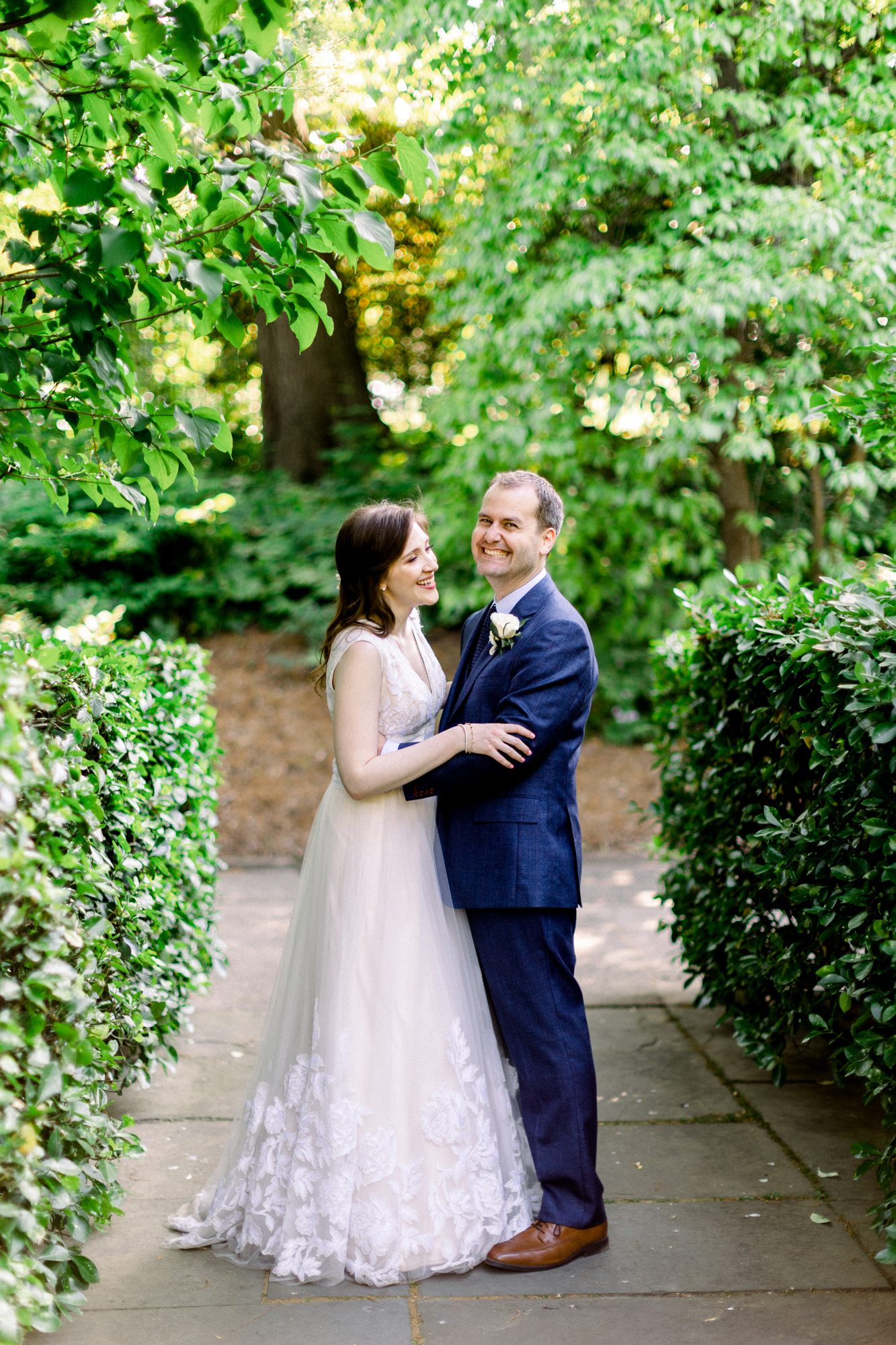Happy Summer Wedding Photos at the Conservatory Garden in Central Park New York