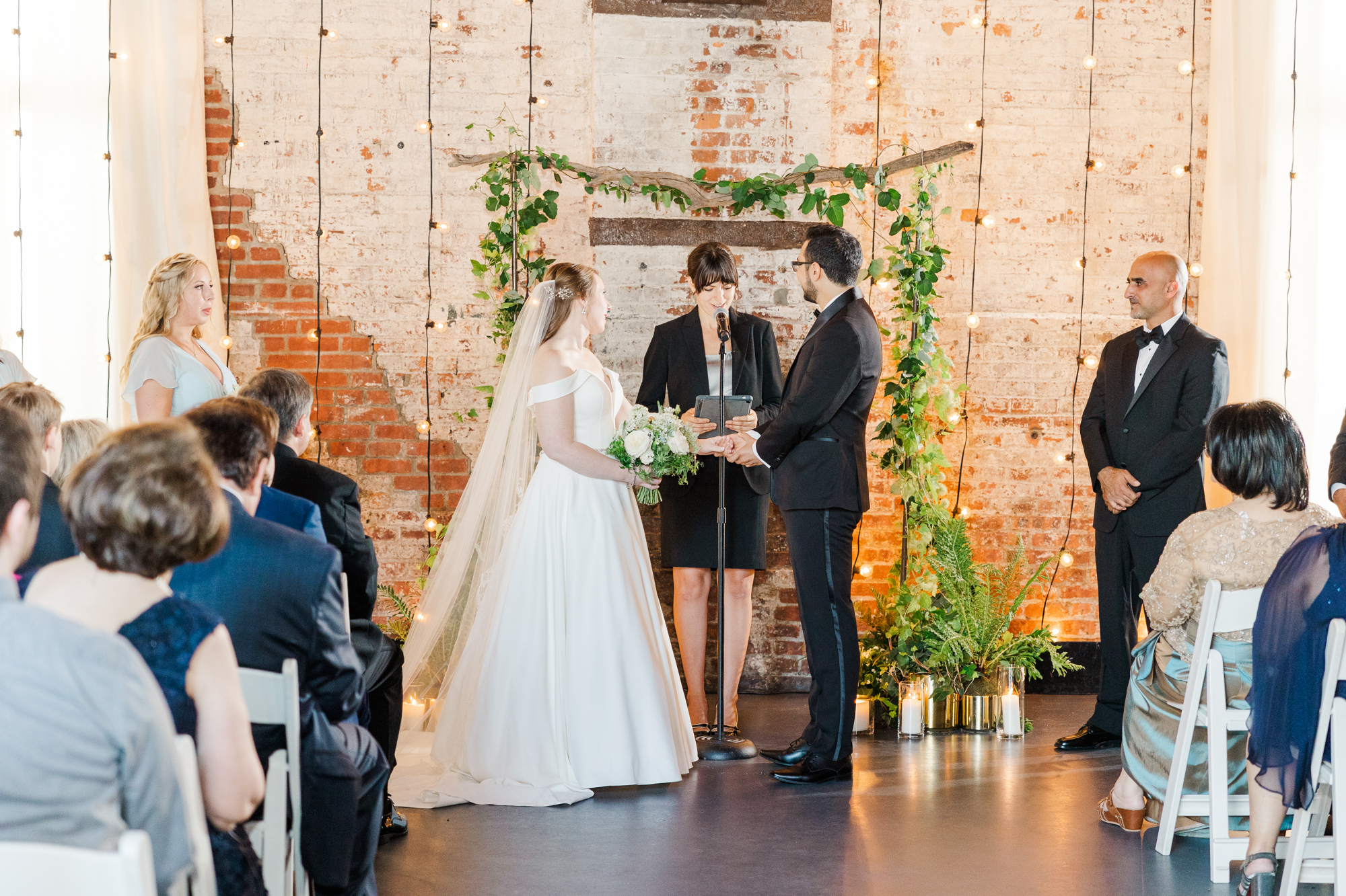 Ceremony Green Building Wedding Photography with Rustic Elements