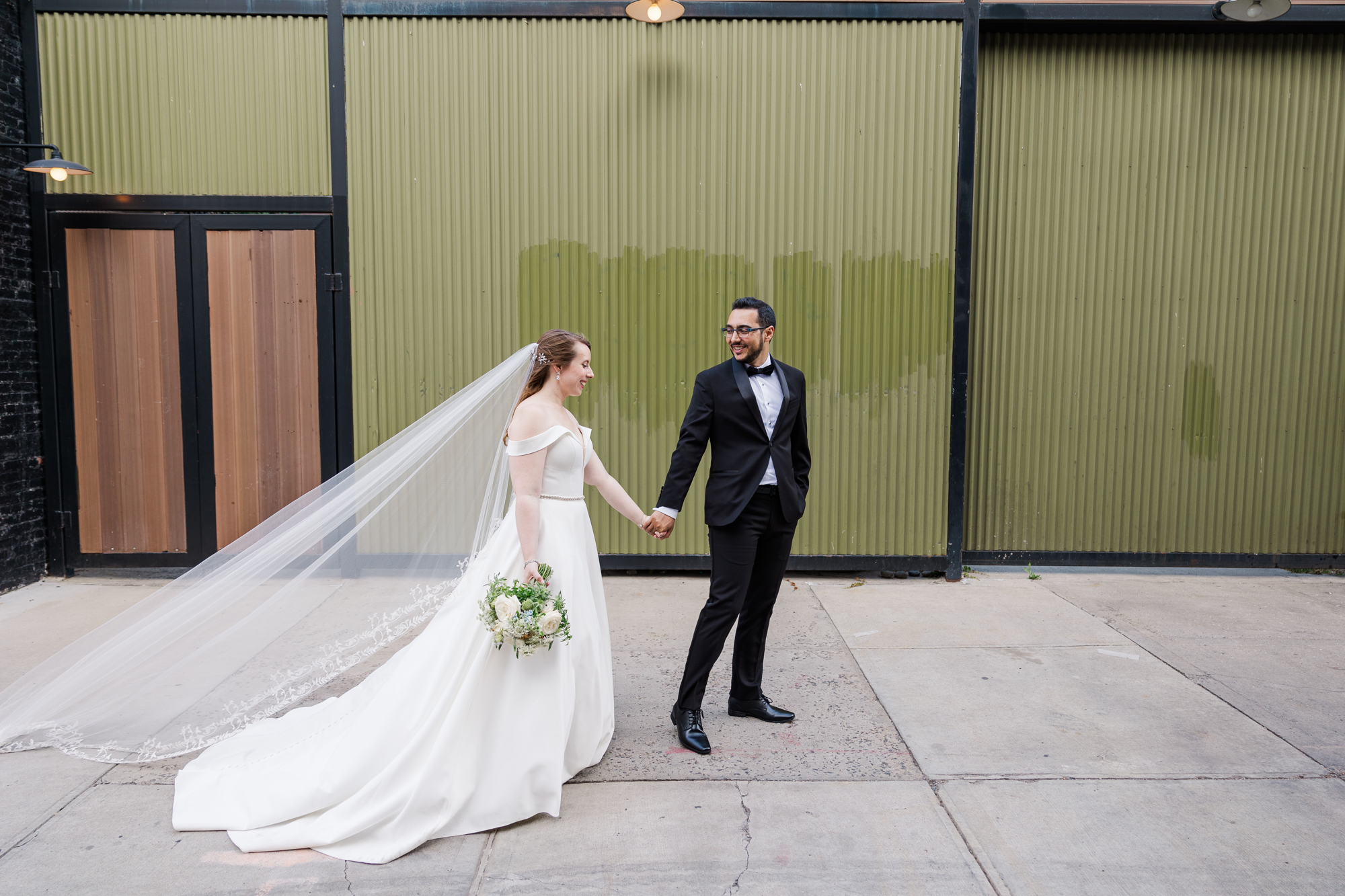Artistic Green Building Wedding Photography with Rustic Features