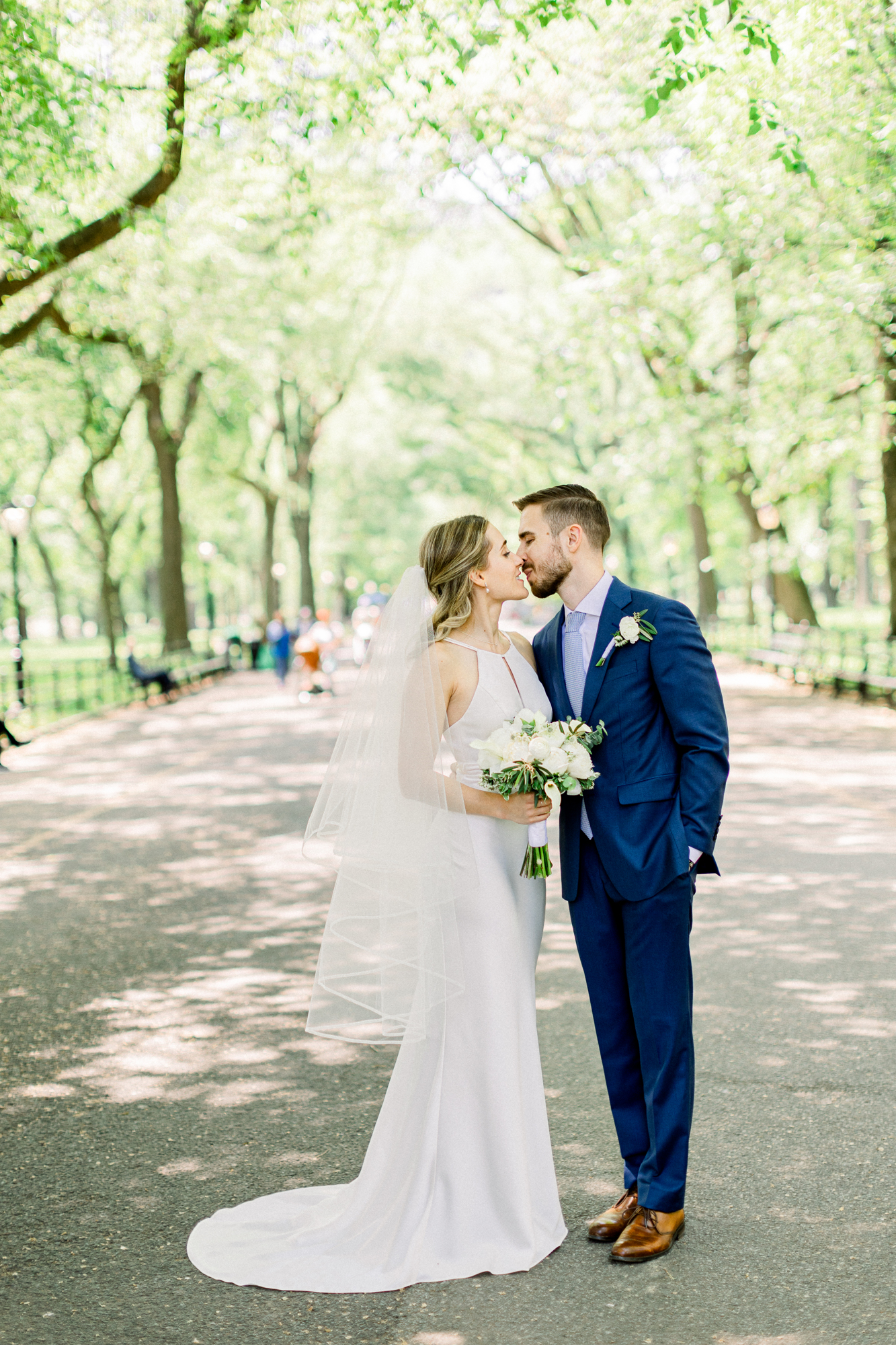 Timeless Wisteria Pergola Elopement Photos in New York\'s Central Park