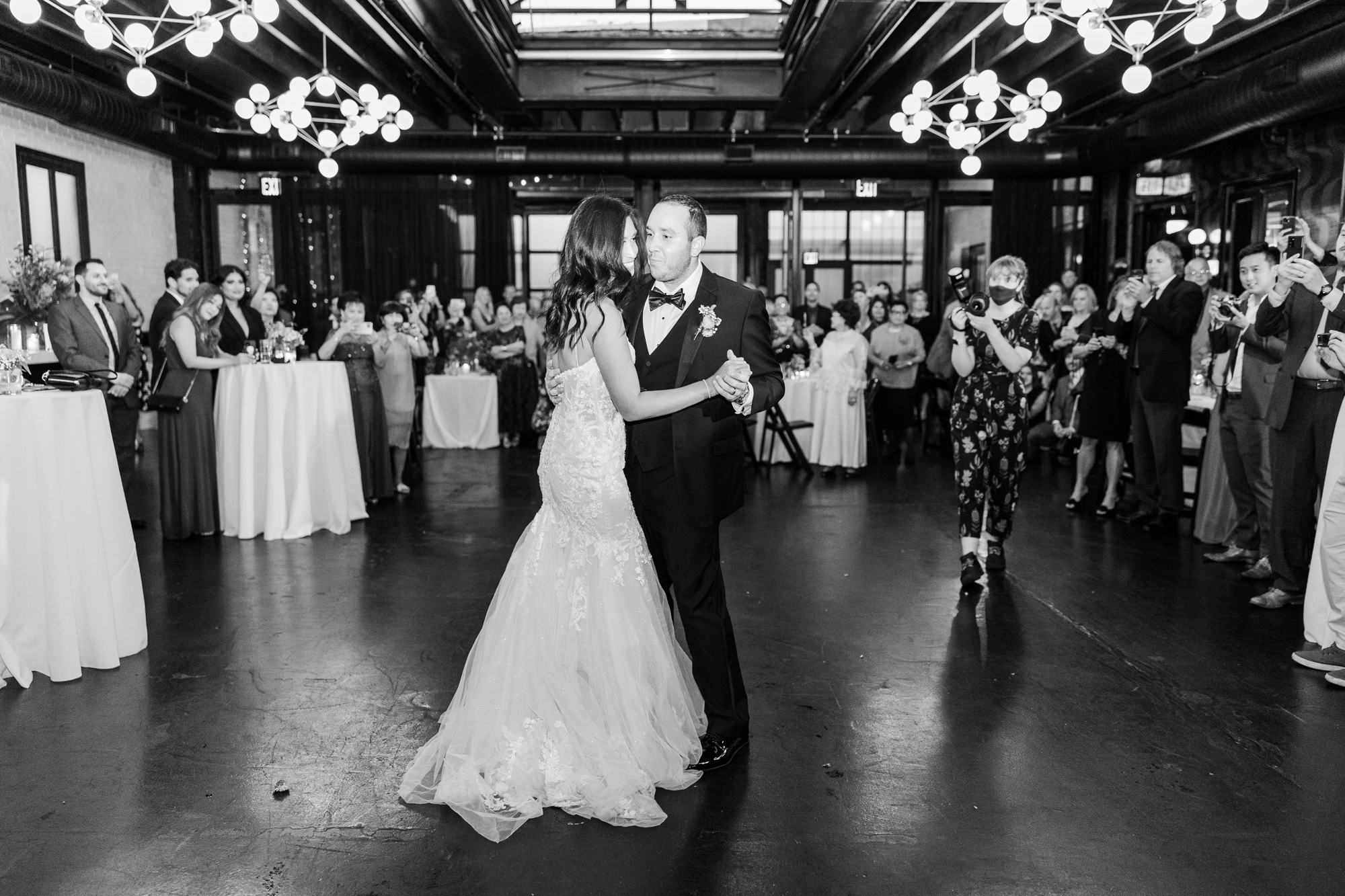 Black and white Brooklyn Wedding Photos at 501 Union