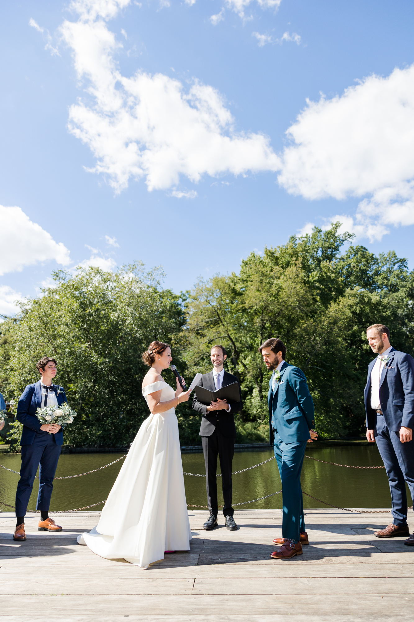 Classic Fall Prospect Park Wedding Photos at the Boathouse