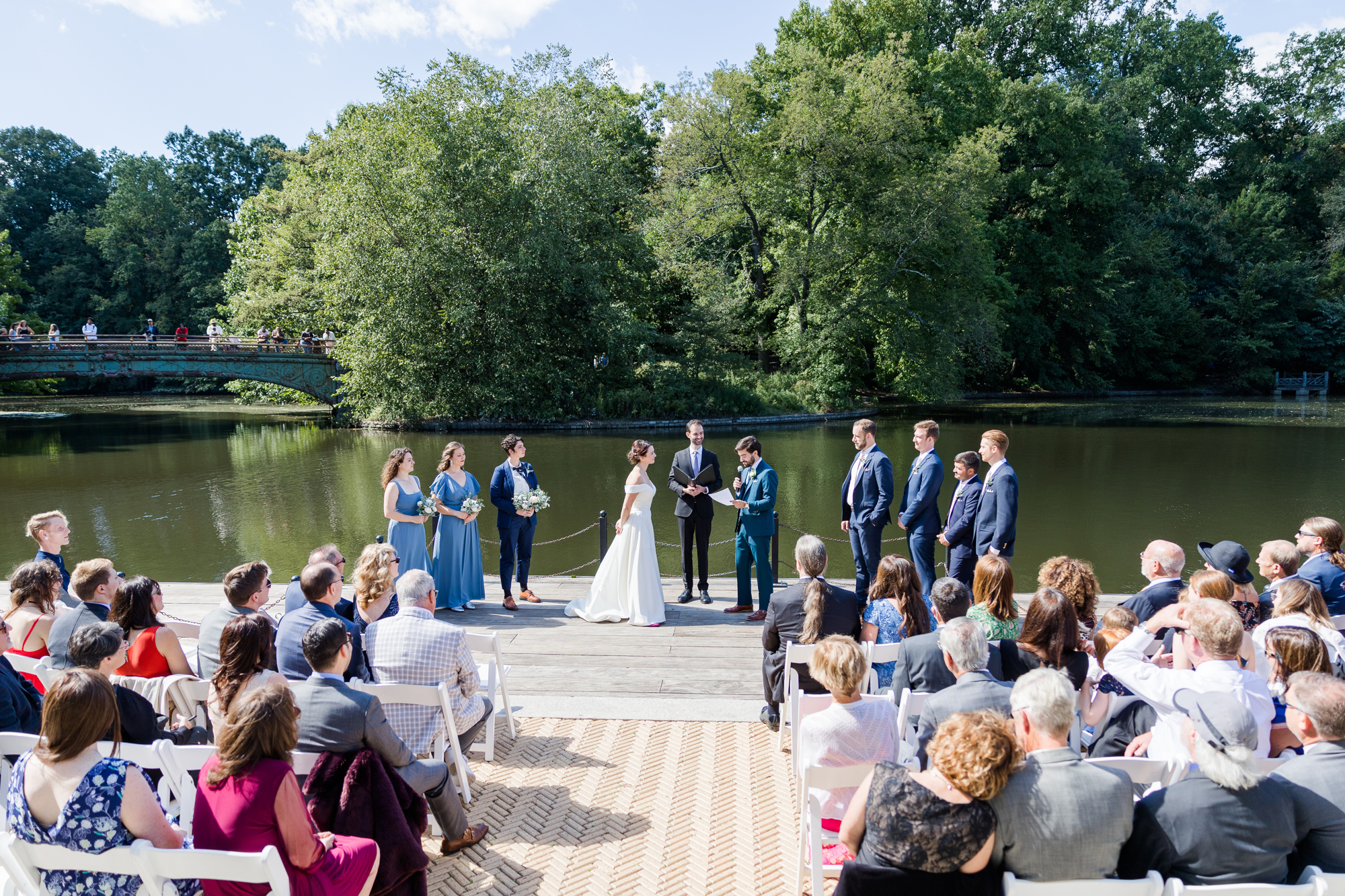 Picturesque Fall Prospect Park Wedding Photos at the Boathouse