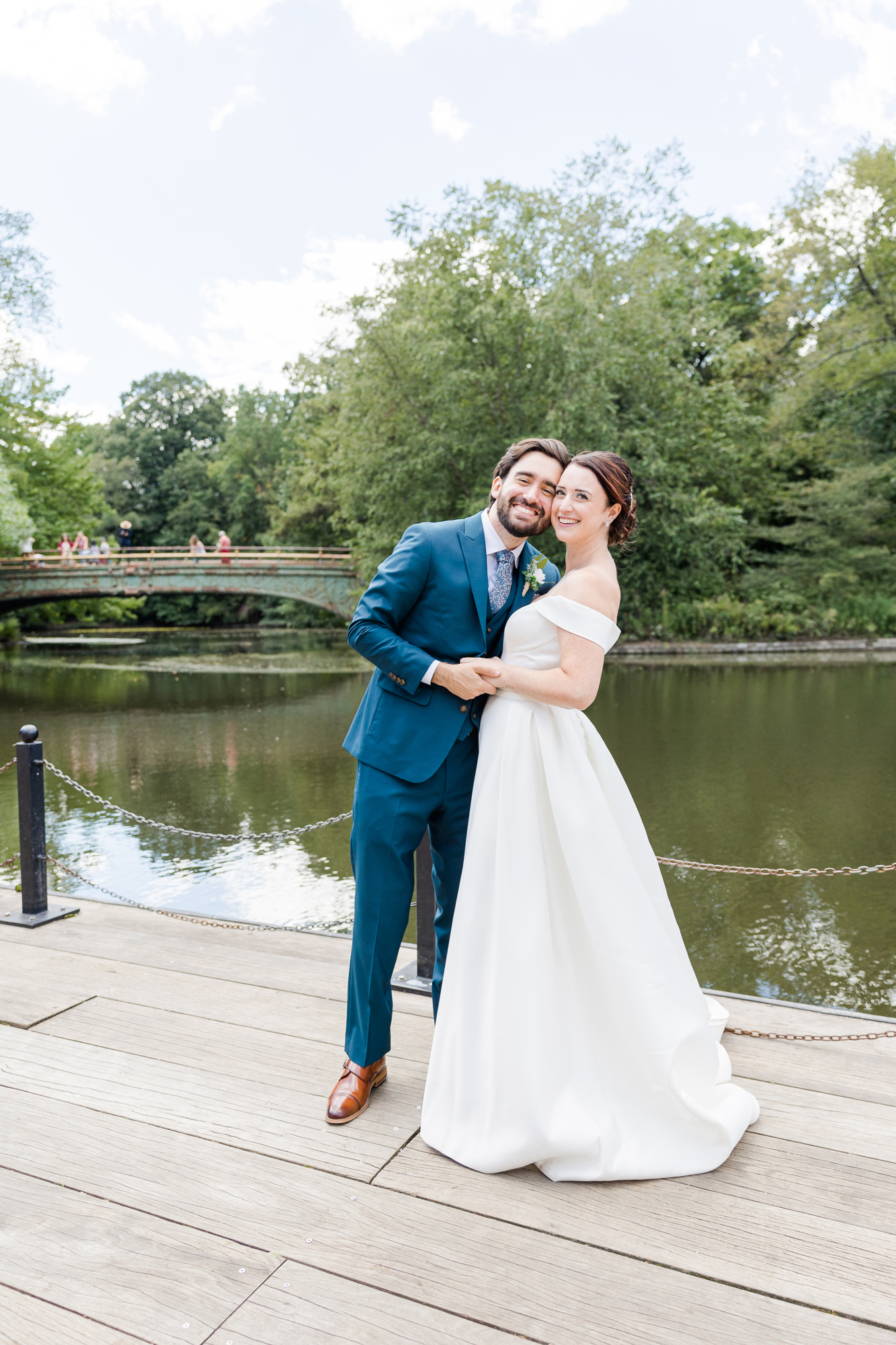 Scenic Fall Prospect Park Wedding Photos at the Boathouse