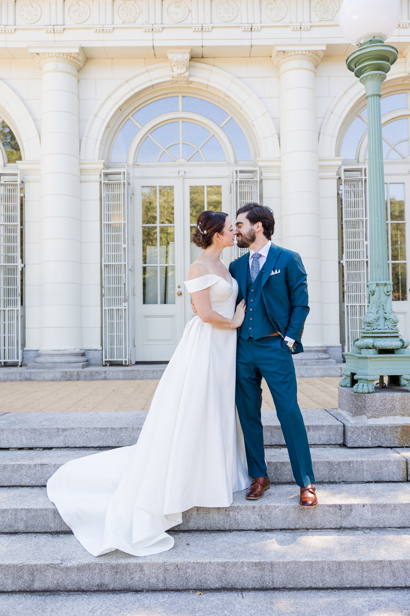 Intimate Fall Prospect Park Wedding Photos at the Boathouse