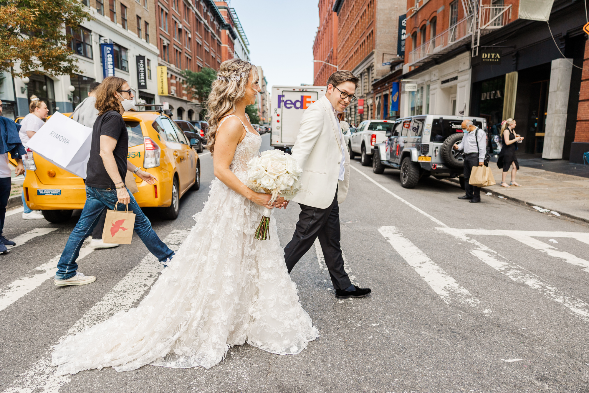 Candid Old St. Patrick's Cathedral Ceremony and Houston Hall Reception Photos