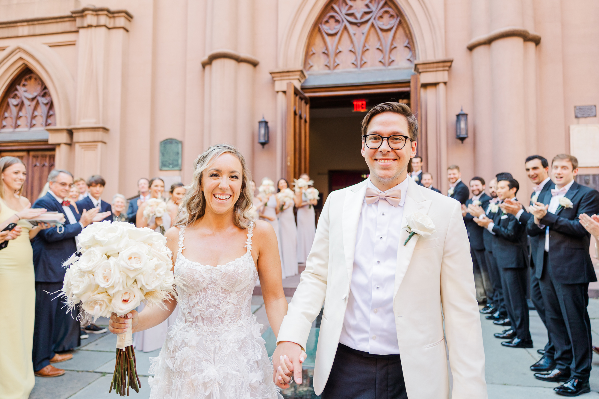 Gorgeous Old St. Patrick's Cathedral Ceremony and Houston Hall Reception Photos