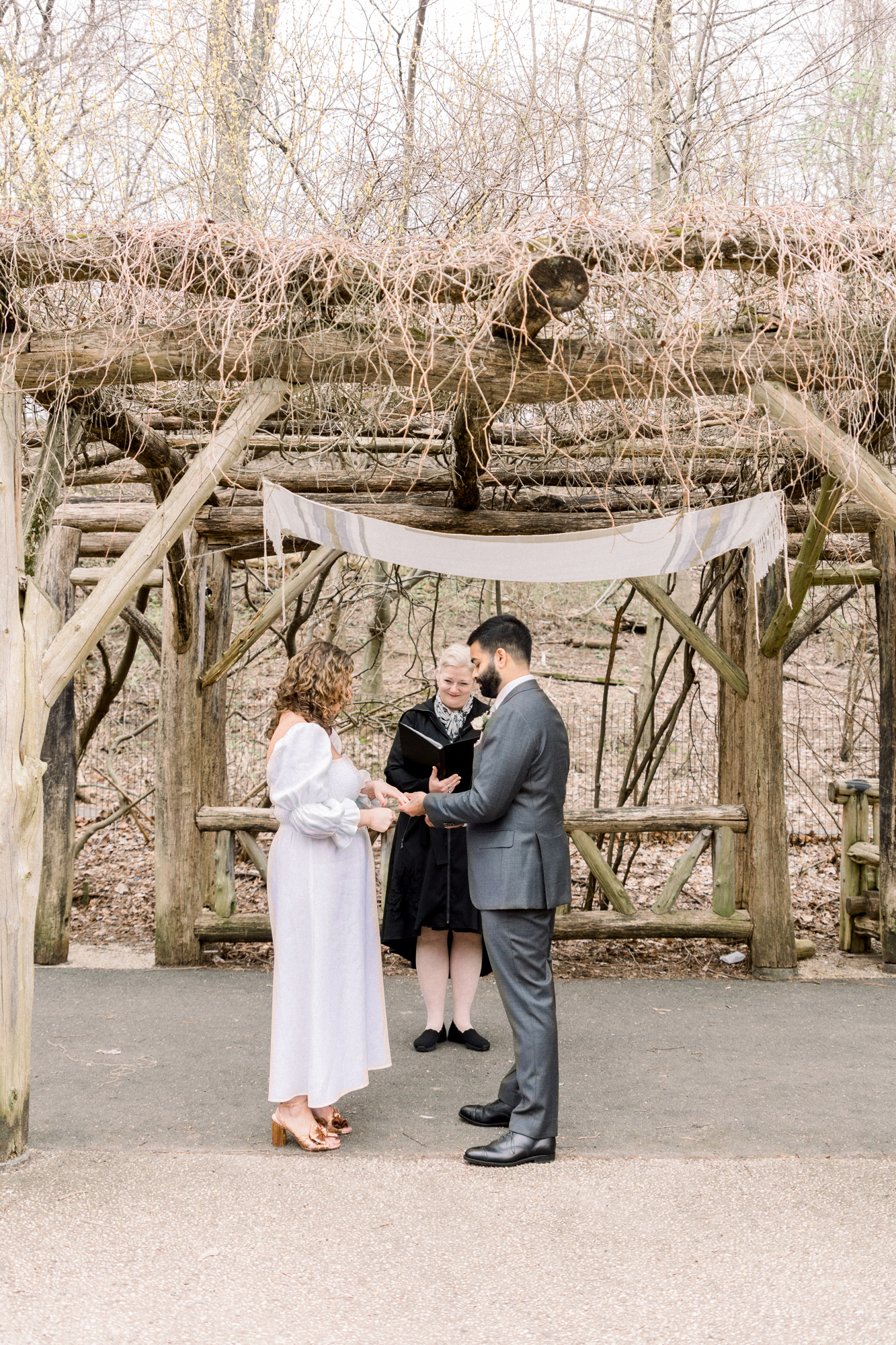 Joyful Prospect Park Wedding Photos with Springtime Cherry Blossoms