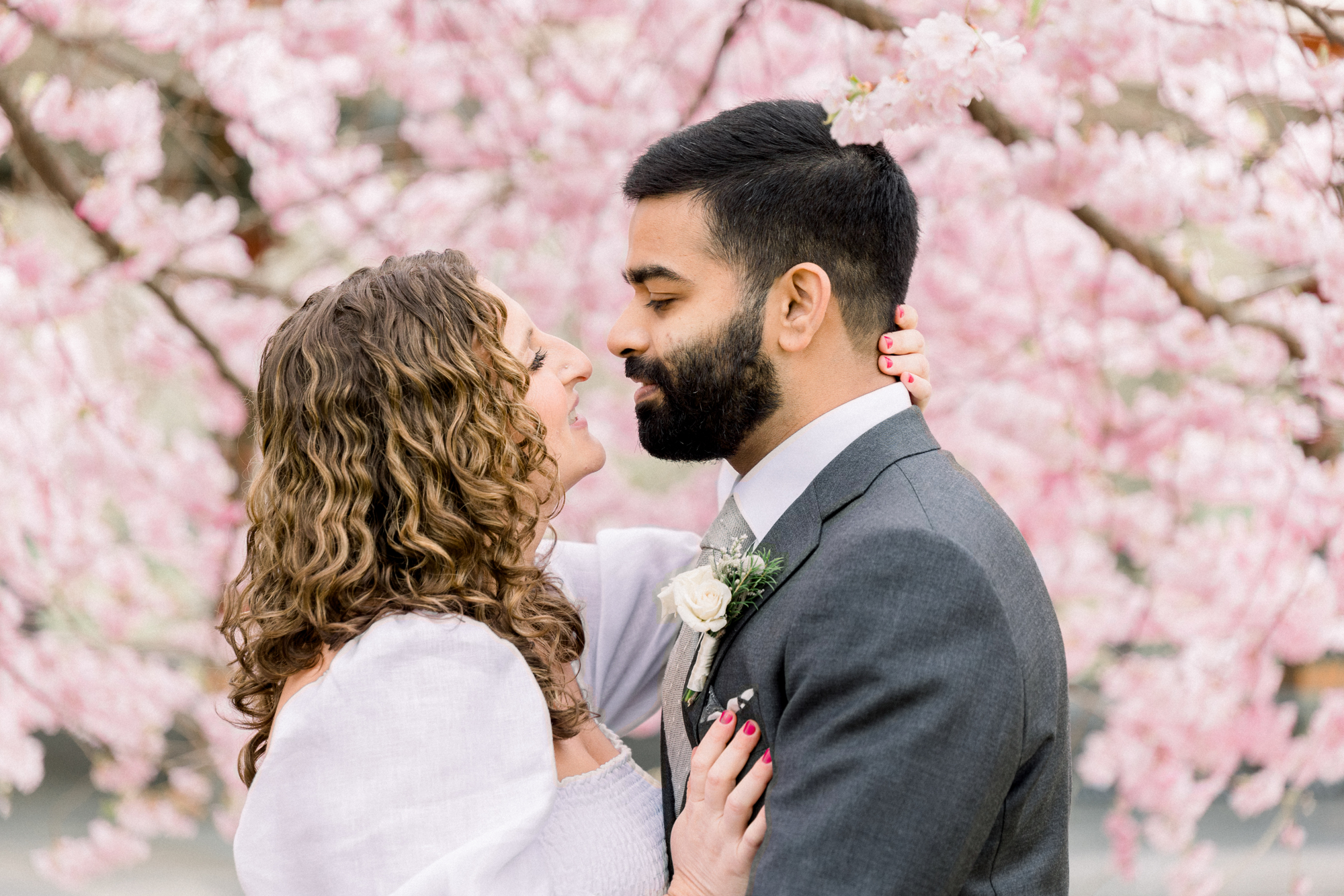 Breathtaking Prospect Park Wedding Photos with Springtime Cherry Blossoms