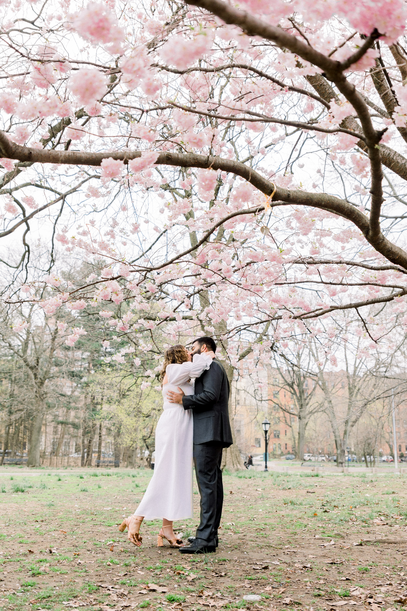 Stunning Prospect Park Wedding Photos with Springtime Cherry Blossoms