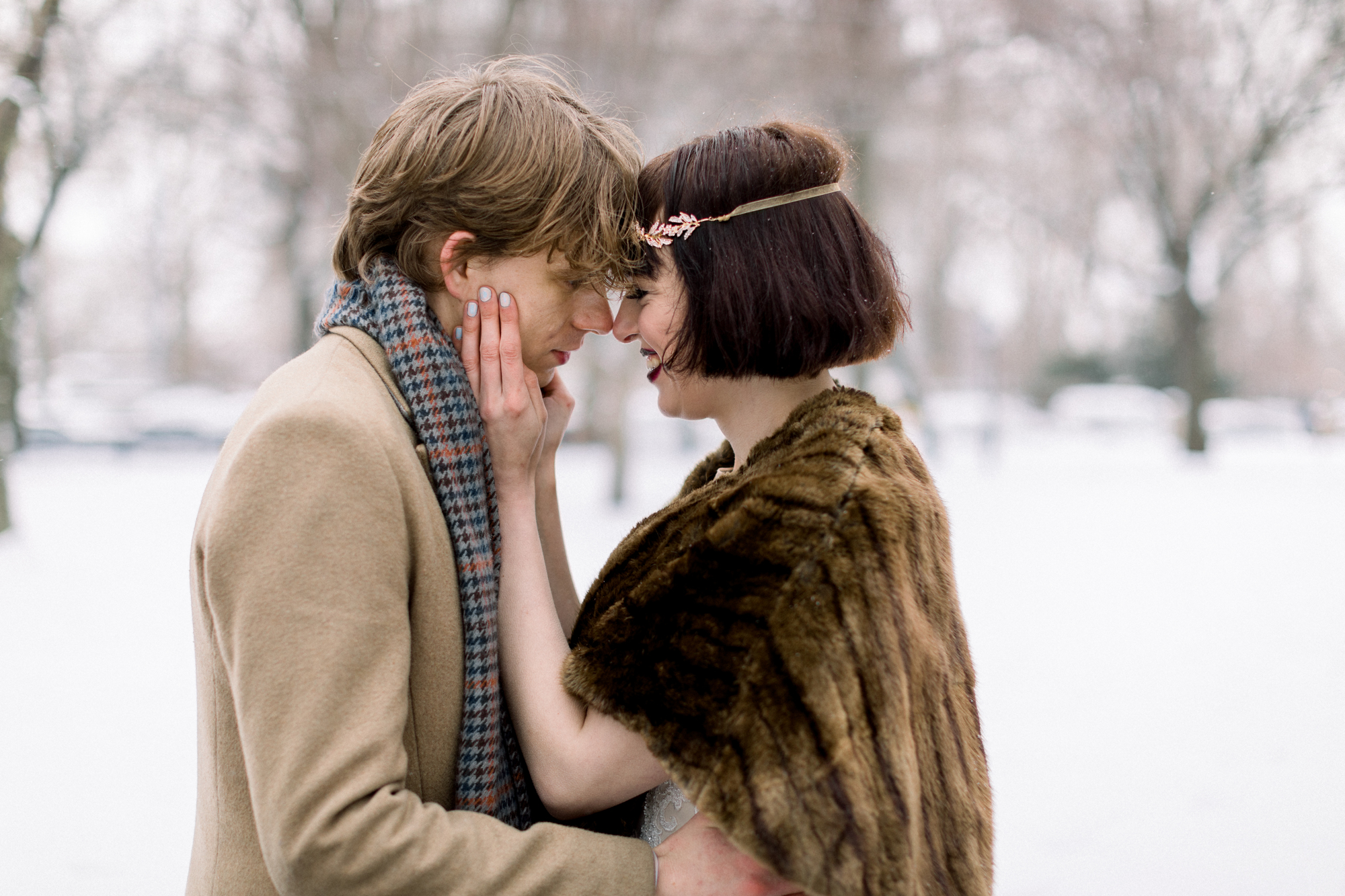 Surprise NYC Winter Wedding in Riverside Park