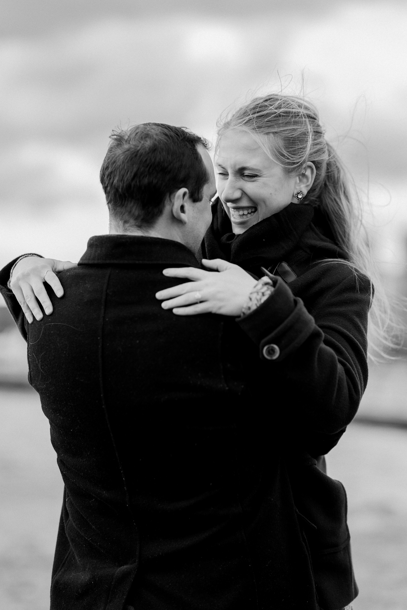 Beautiful Wintery Proposal at Transmitter Park in Greenpoint, Brooklyn