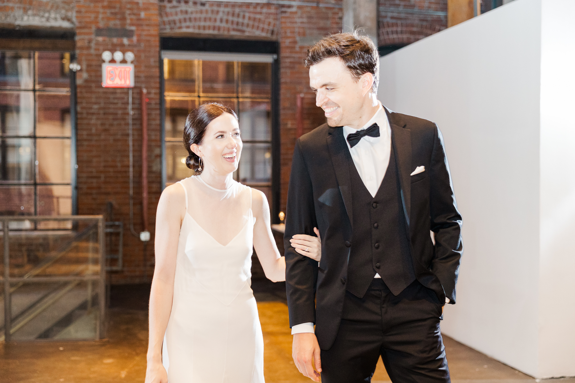 Glowing DUMBO, Brooklyn Wedding Photos at Smack Mellon and Jane's Carousel