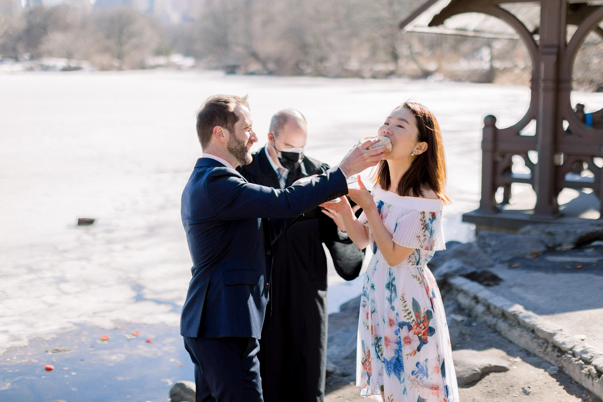 Sweet Central Park Wedding Photos in Wintery NYC