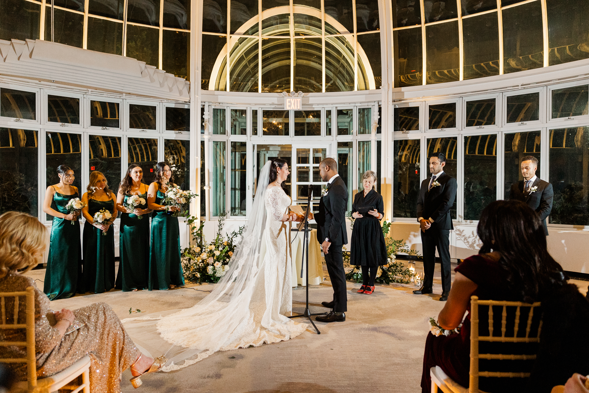 Special Palm House Wedding Photos at Brooklyn Botanic Garden in Winter