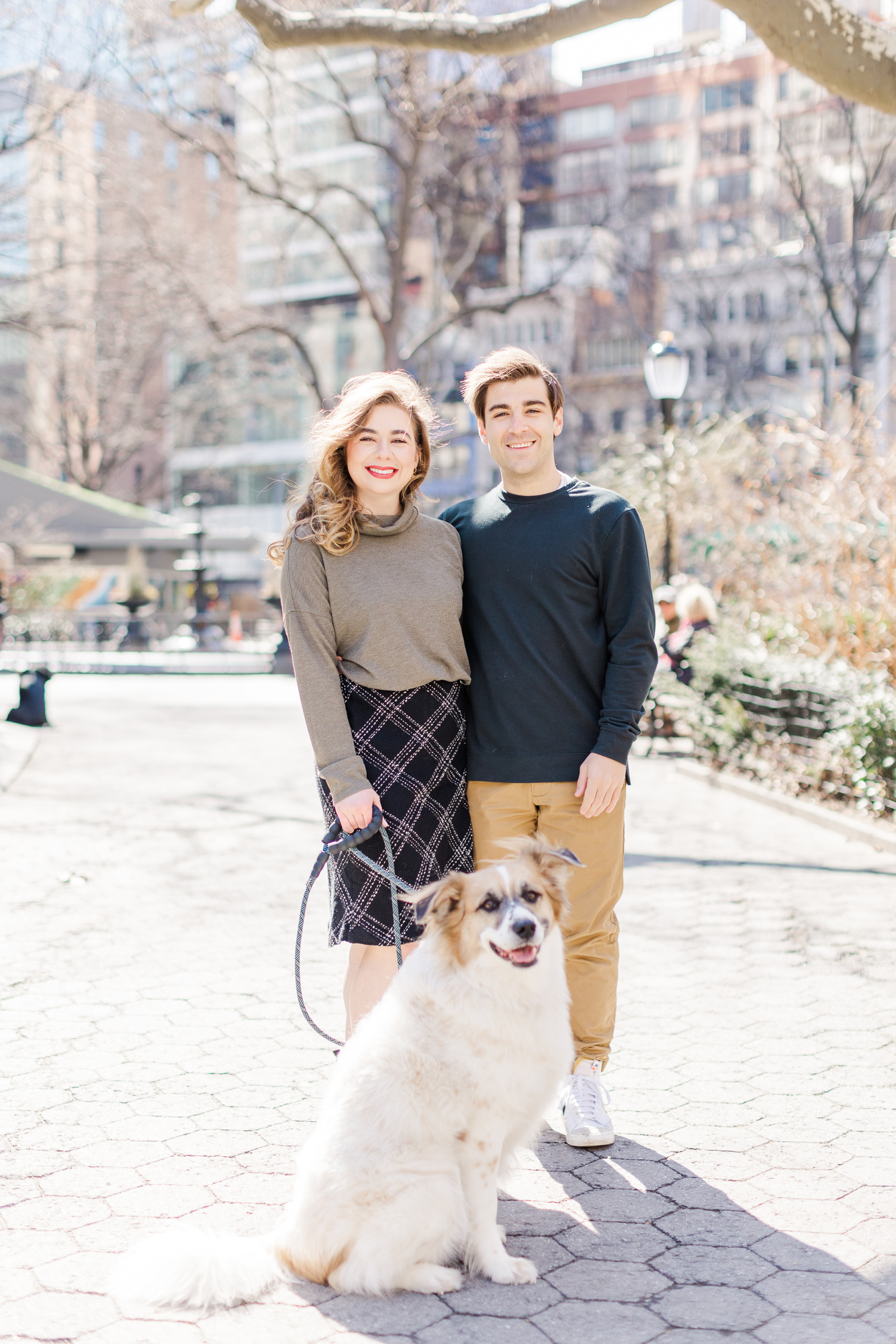 Gorgeous Engagement Photos in Wintery Madison Square Park