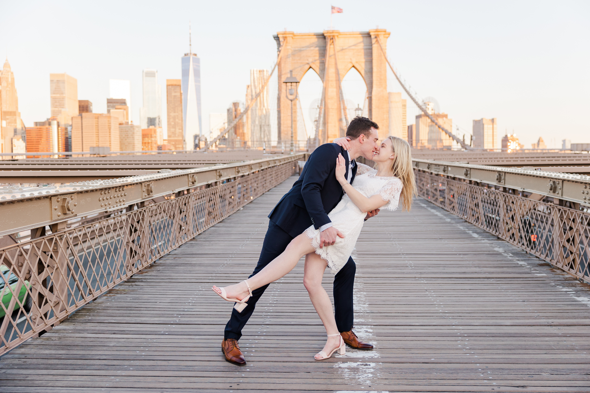 Dreamy Brooklyn Bridge Engagement Photos in Late Fall