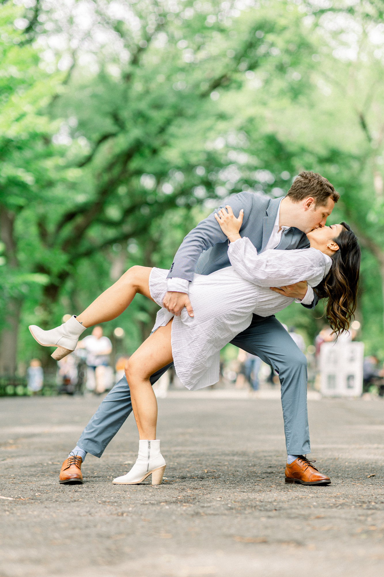Lively Central Park Rowboat Engagement Photography in New York