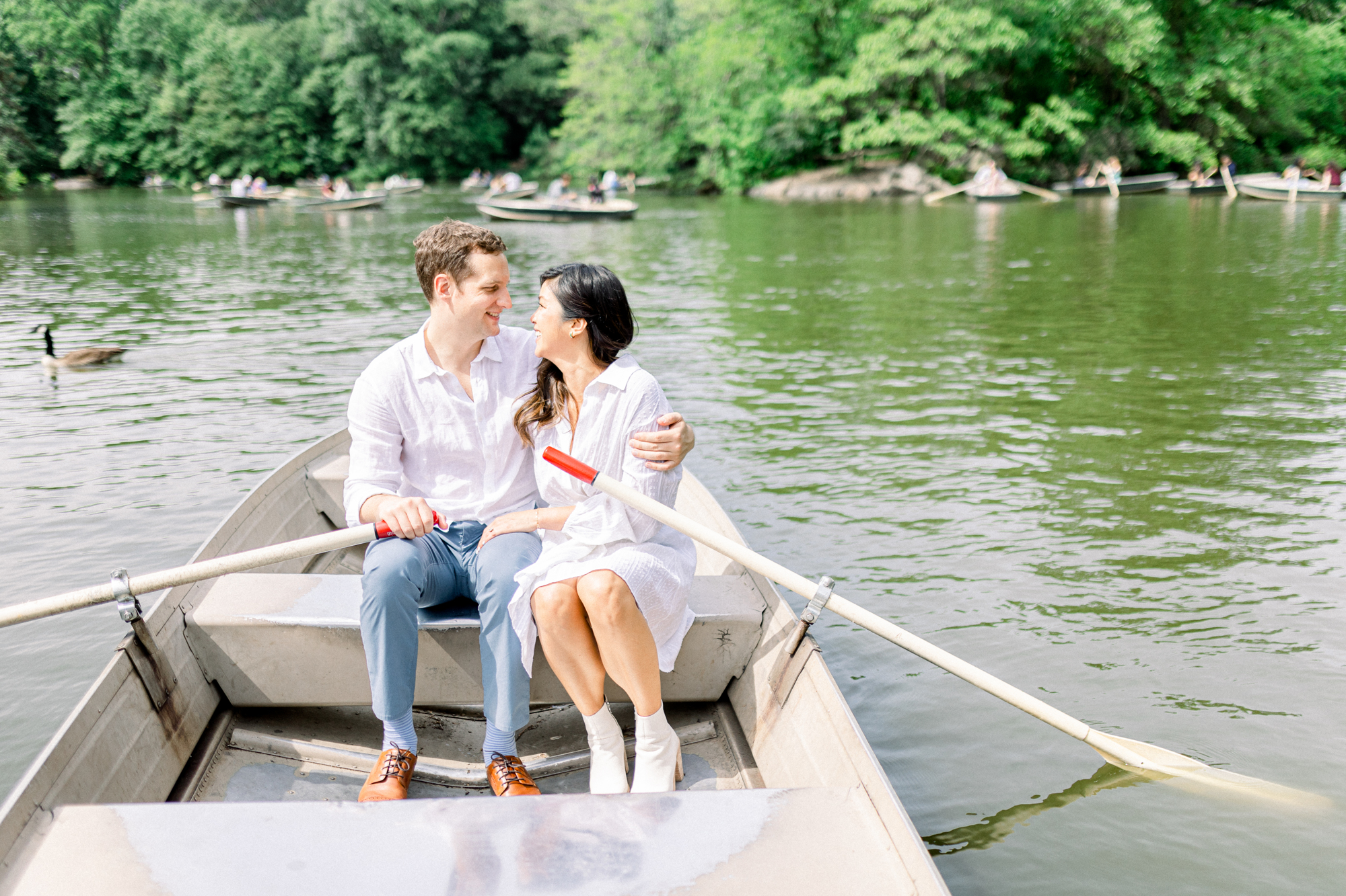 Magical Central Park Rowboat Engagement Photography in New York