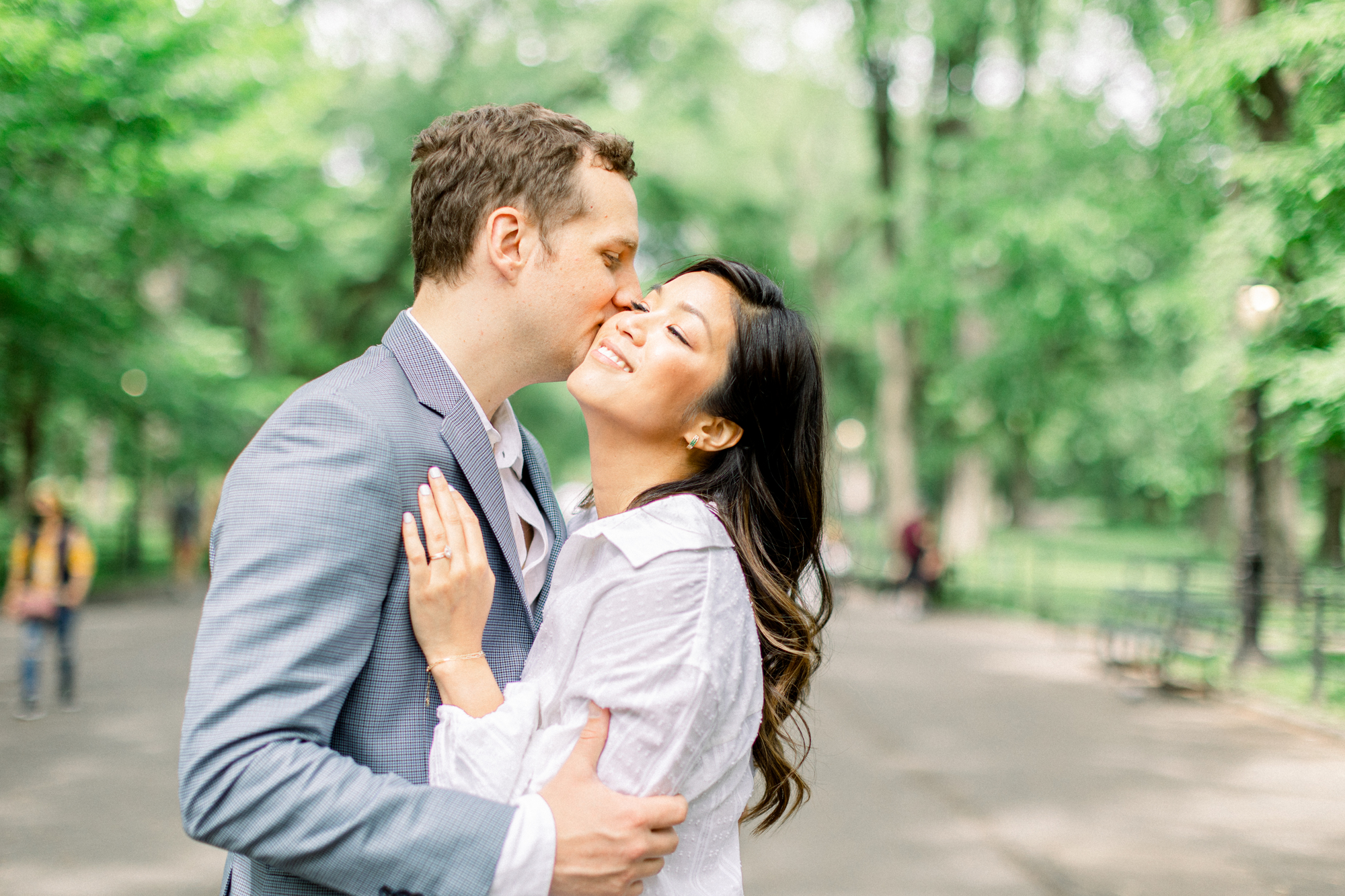 Gorgeous Central Park Rowboat Engagement Photography in New York