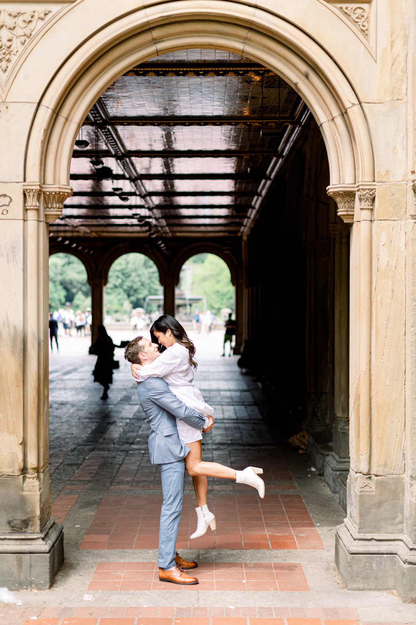 Lovely Central Park Rowboat Engagement Photography in New York