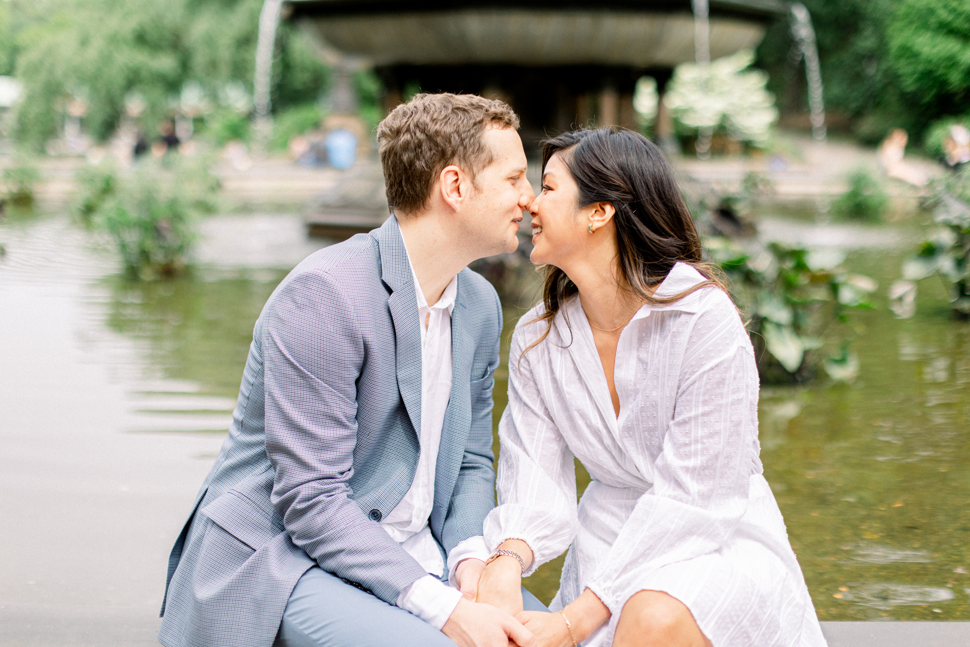 Candid Central Park Rowboat Engagement Photography in New York
