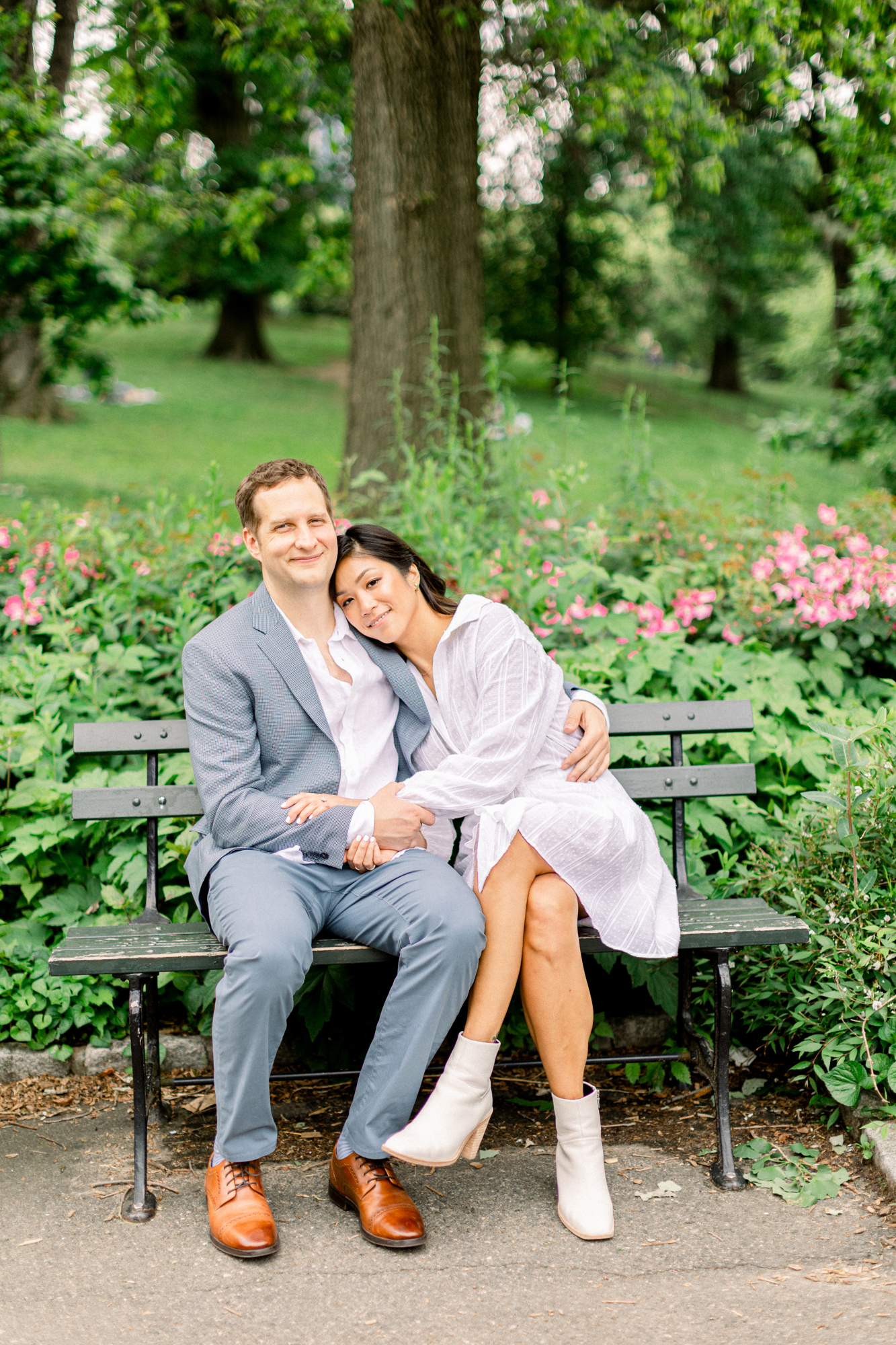 Radiant Central Park Rowboat Engagement Photography in New York