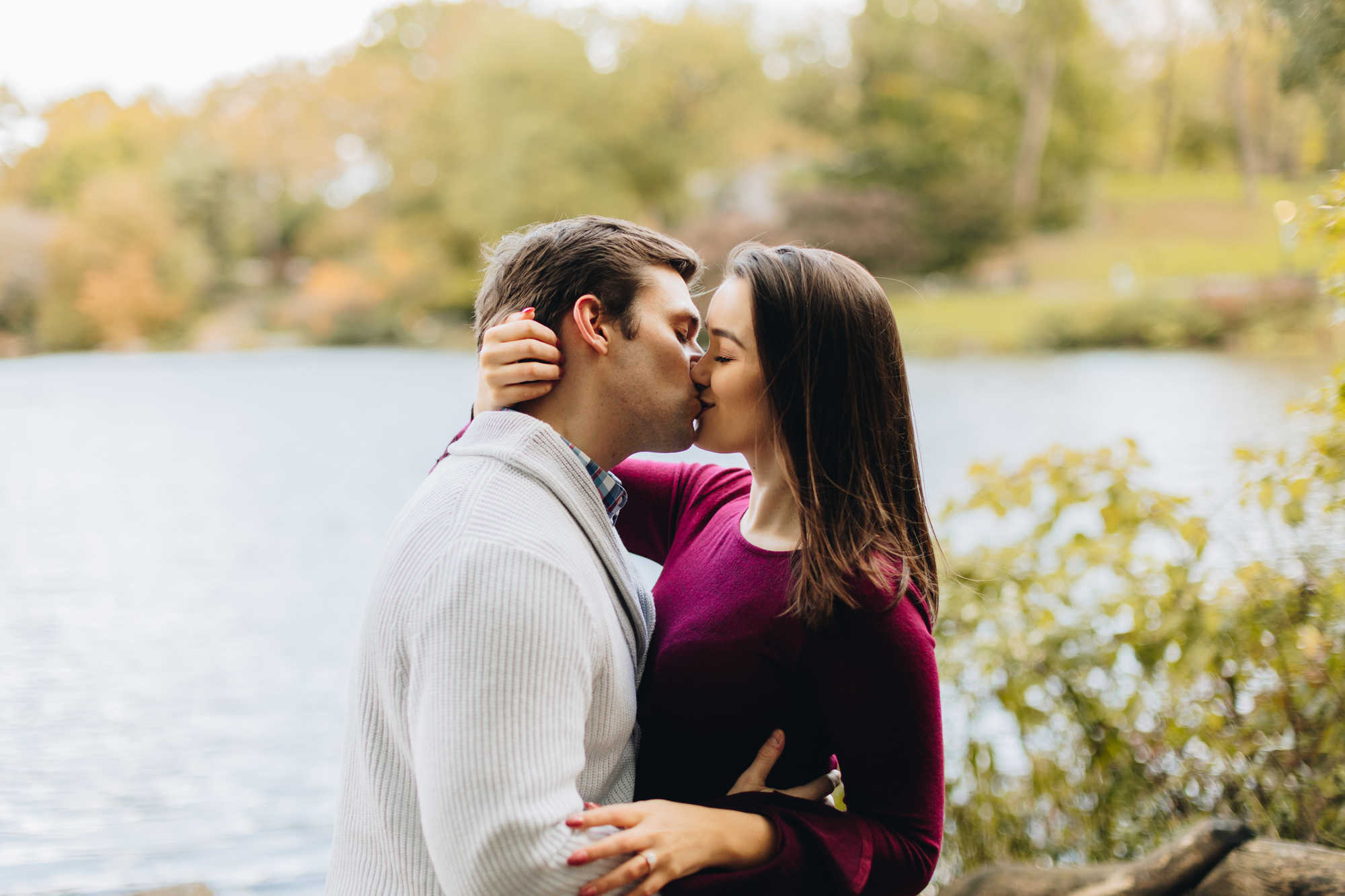 Joyful Fall Engagement Photos in Central Park New York